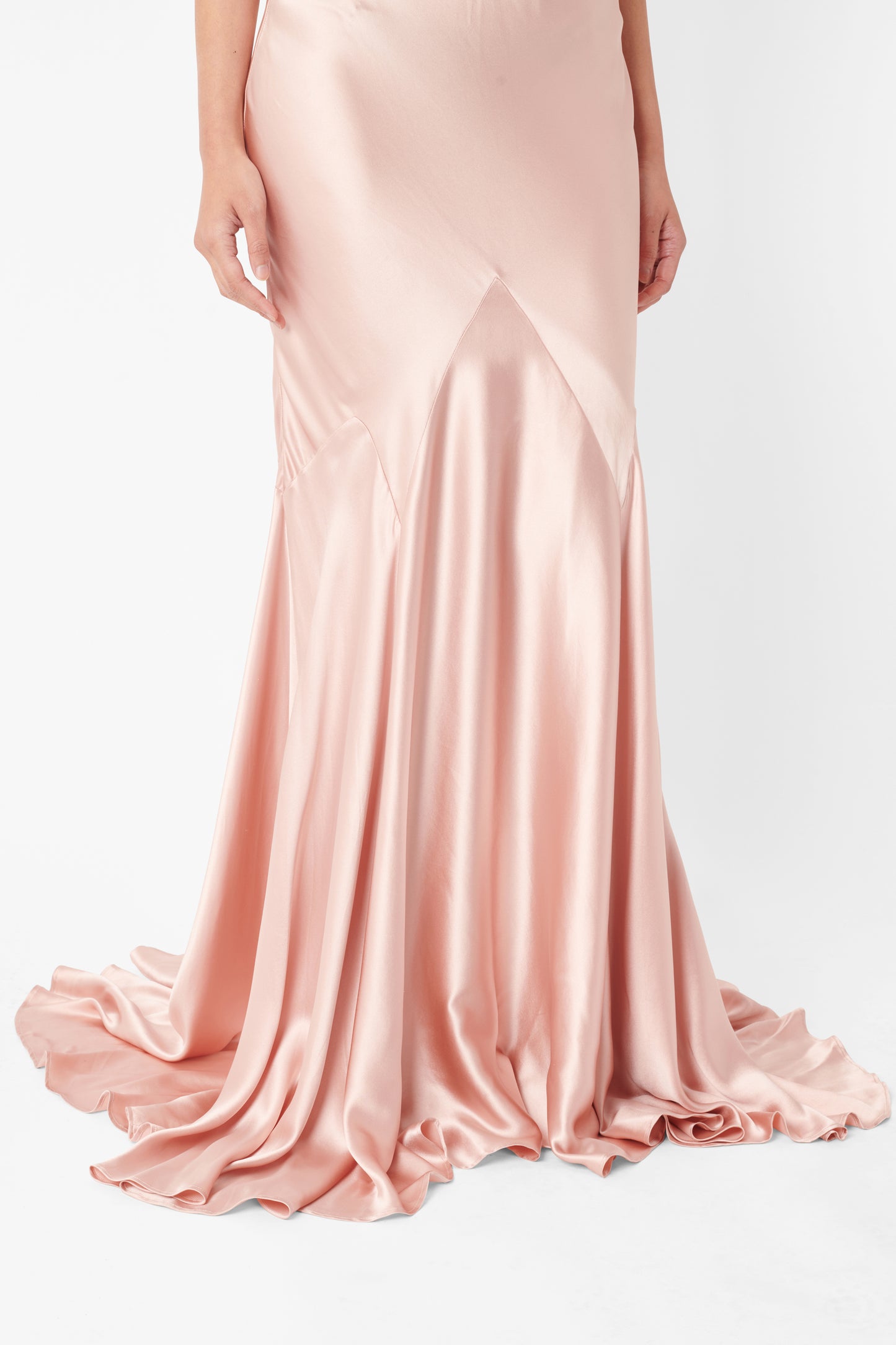 Vintage Deadstock 2005 Pink Silk Maxi Gown