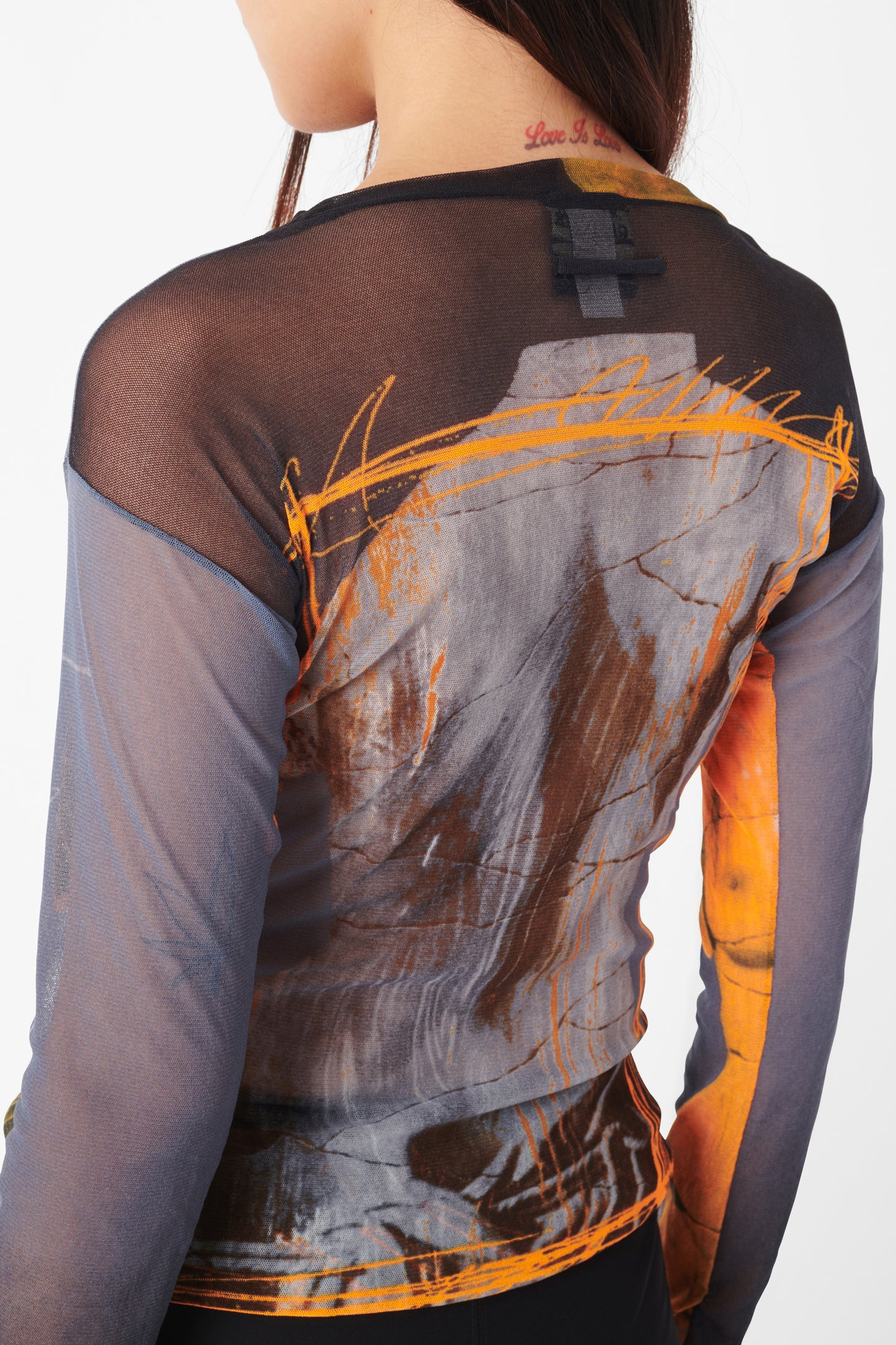 Vintage S/S 1999 Soleil Venus De Milo Mesh Top