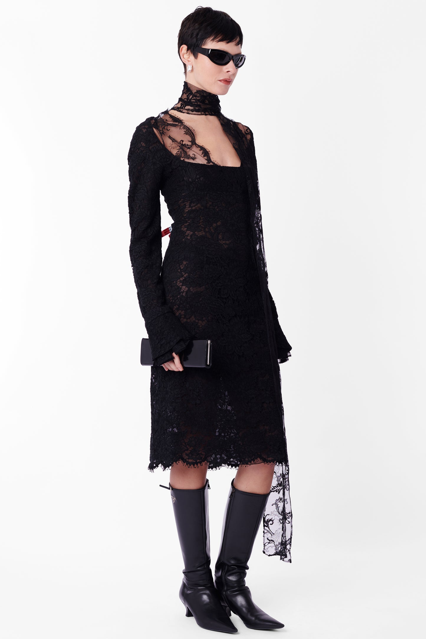 Vintage F/W 2002 Rare Runway Black Lace Dress