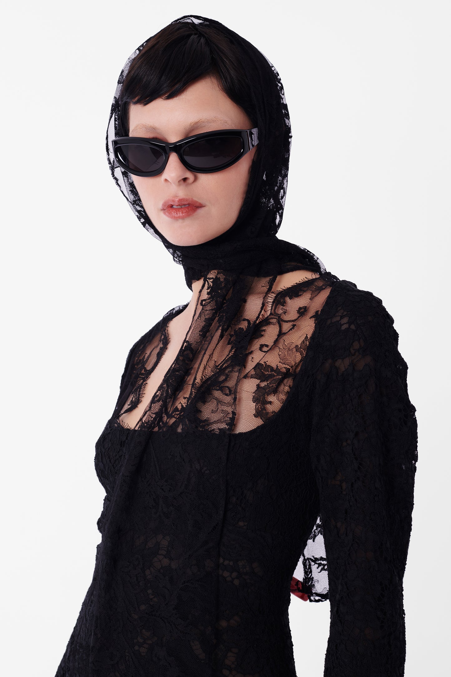 Vintage F/W 2002 Rare Runway Black Lace Dress
