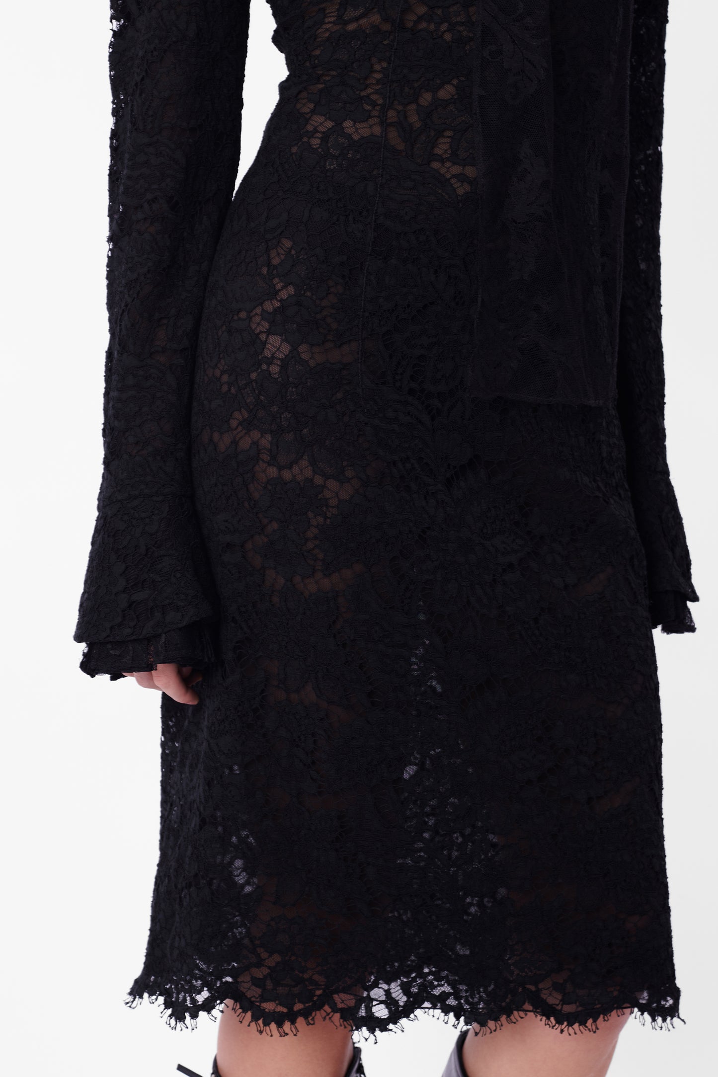 Vintage F/W 2002 Rare Runway Black Lace Dress