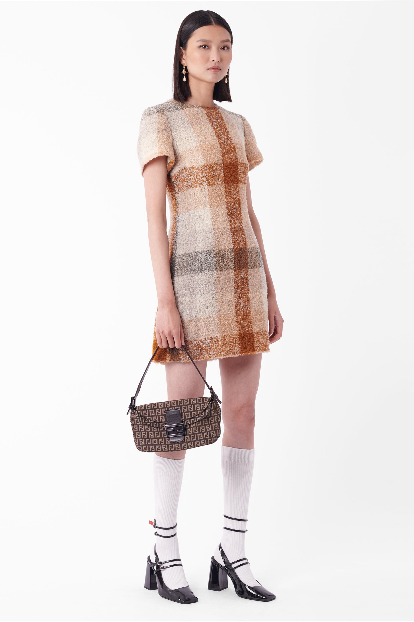 Vintage Valentino Bouclé Check Dress
