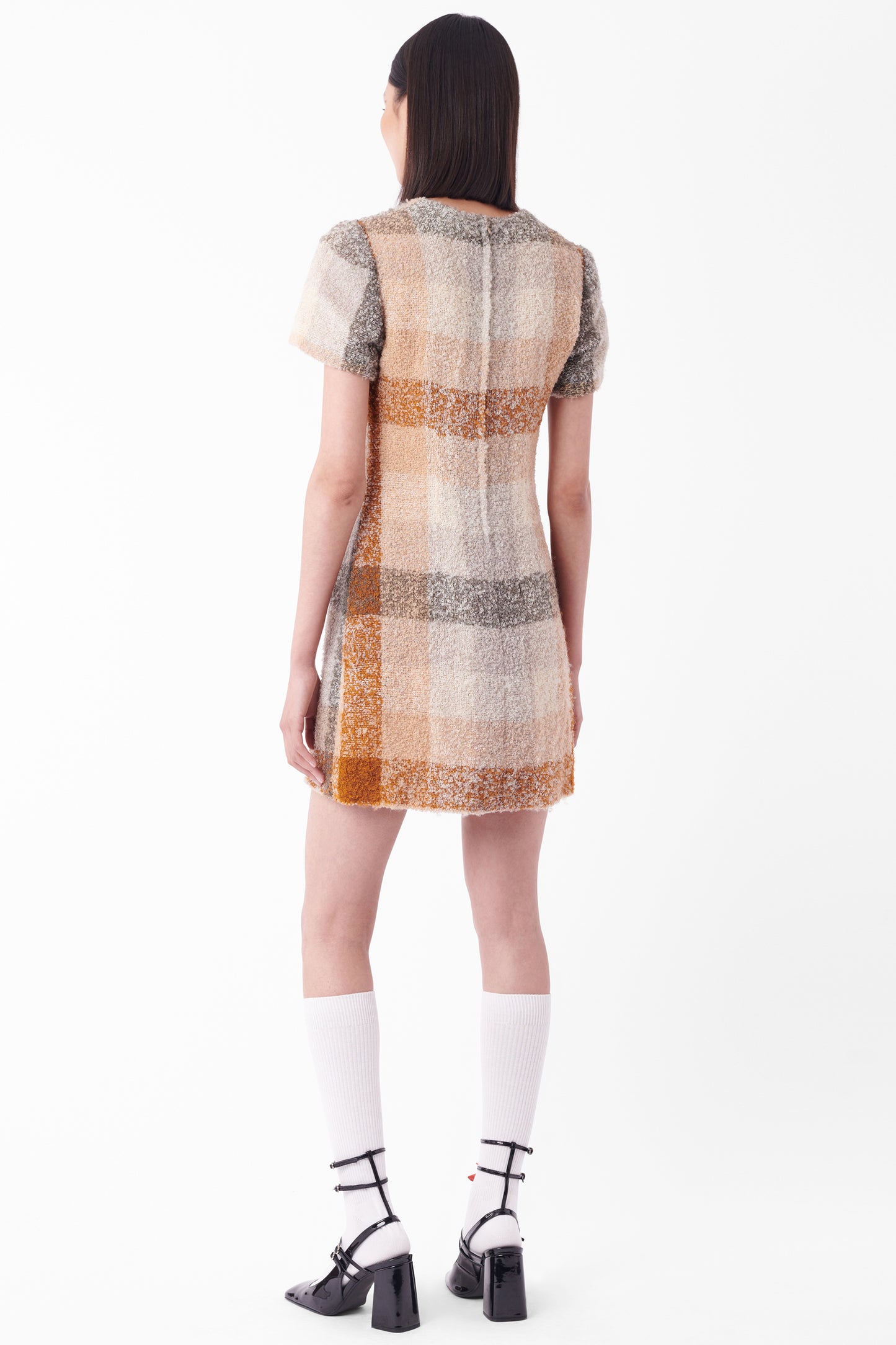 Vintage Valentino Bouclé Check Dress