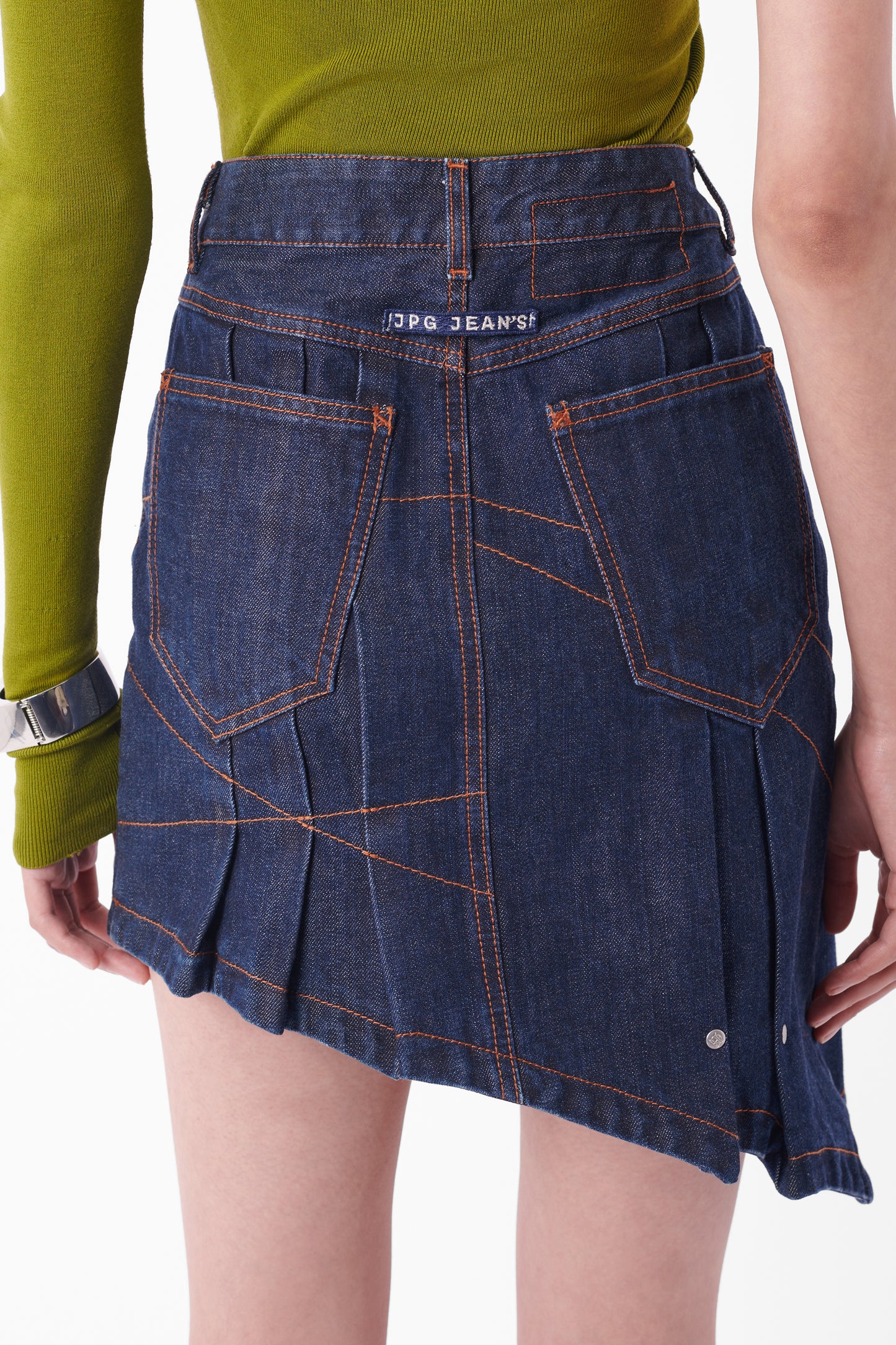Vintage Asymmetric Denim Skirt
