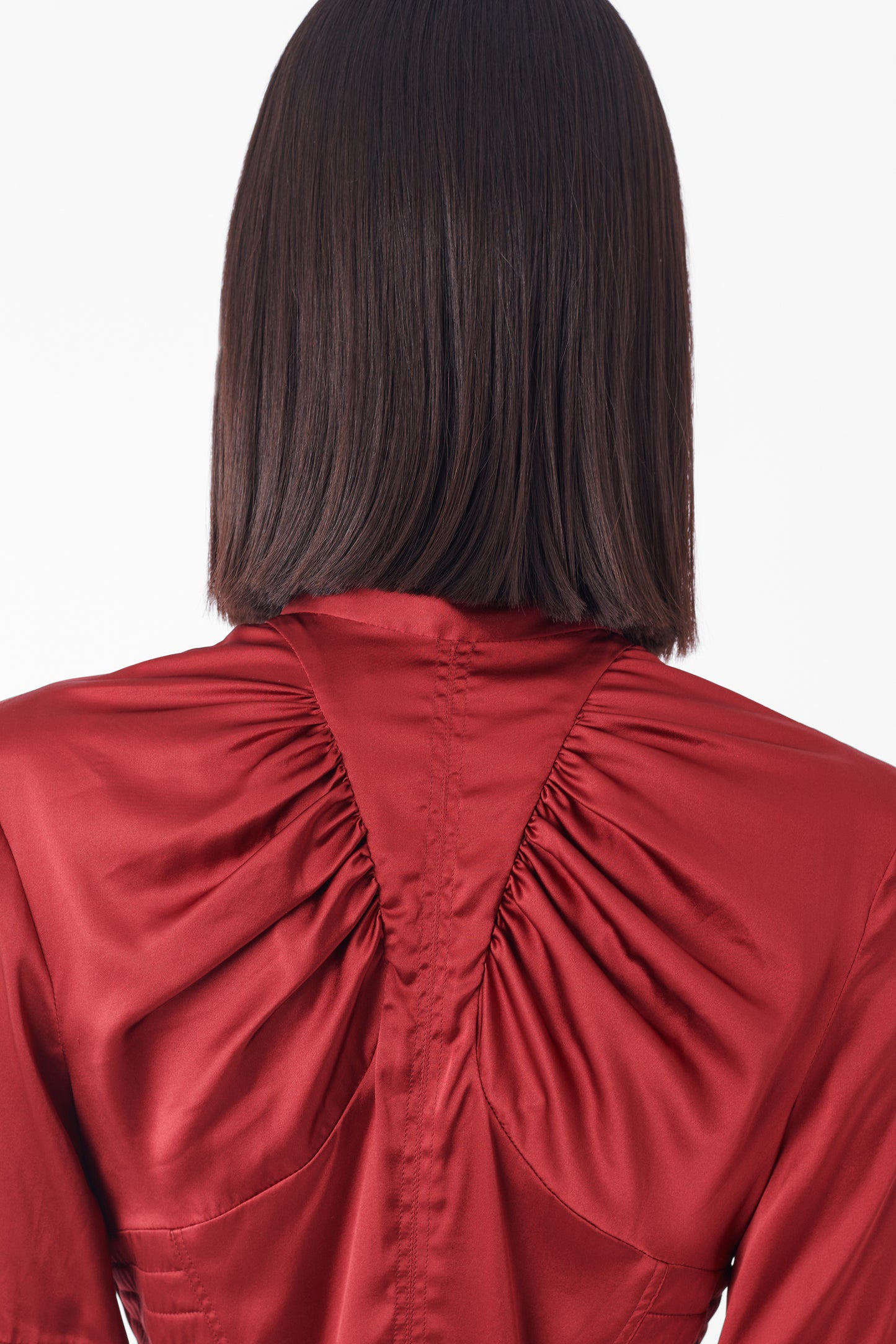 Vintage F/W 2003 Red Silk Corset Blouse