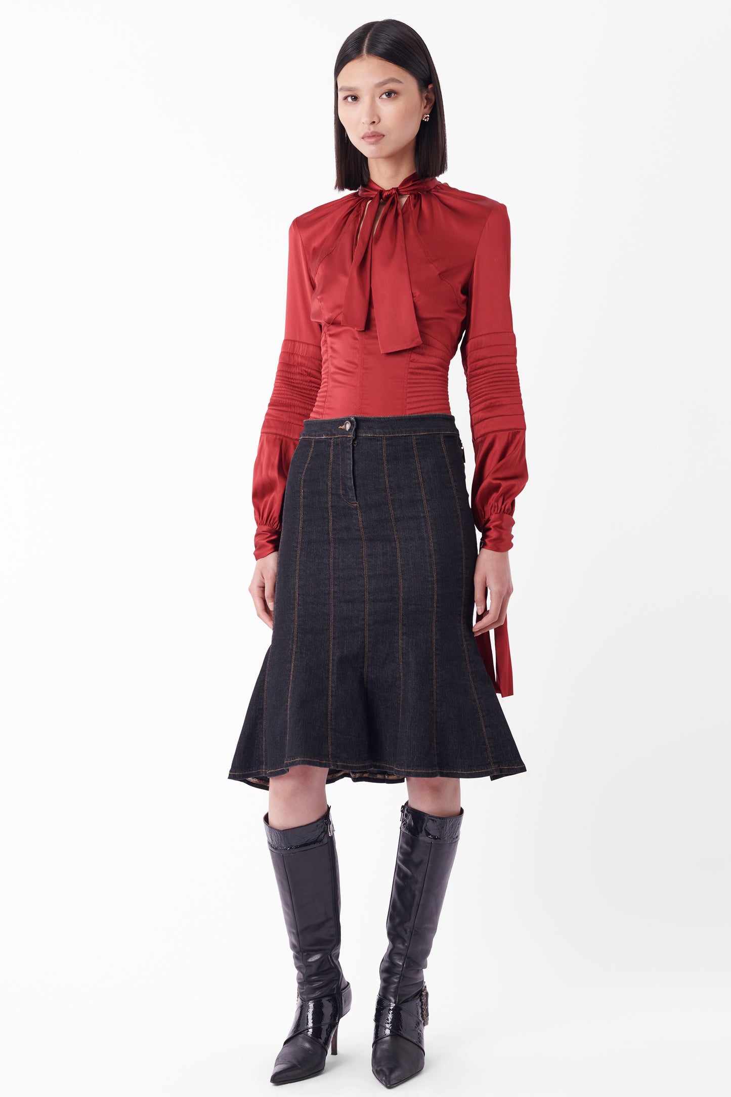 Vintage Dark Denim Skirt