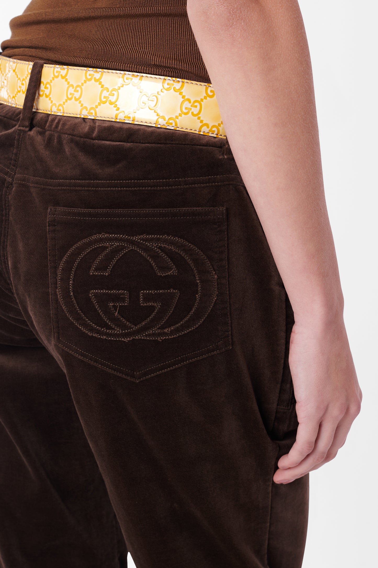 Vintage 1990’s Canary Yellow GG logo Belt