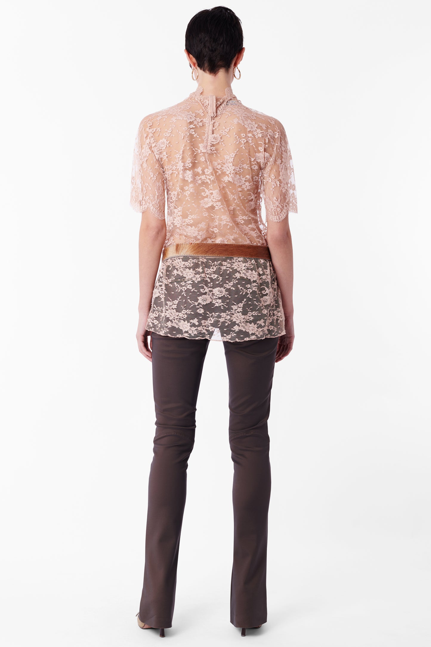 Vintage F/W 2001 Dust Pink Lace Top