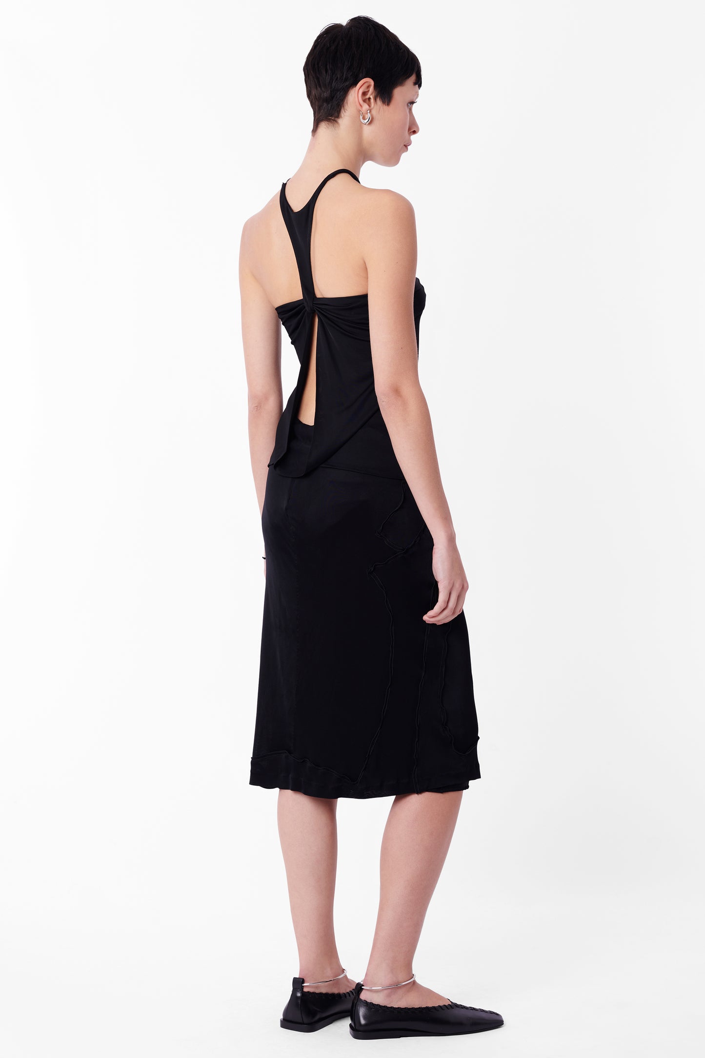 F/W 2004 Black Silk Cut-out Top