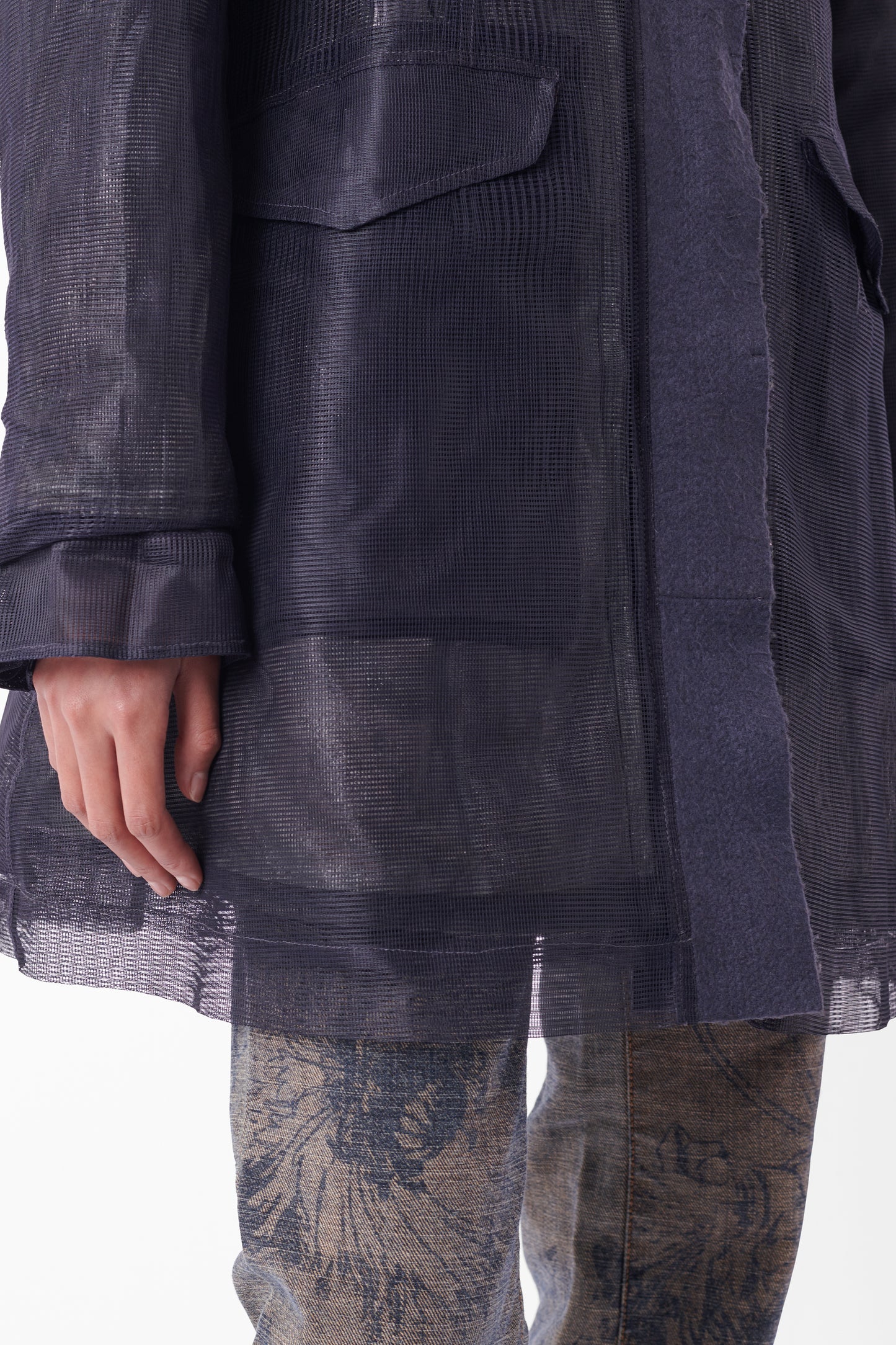 Serie 100 F/W 2003 Blue Mesh Layer Coat