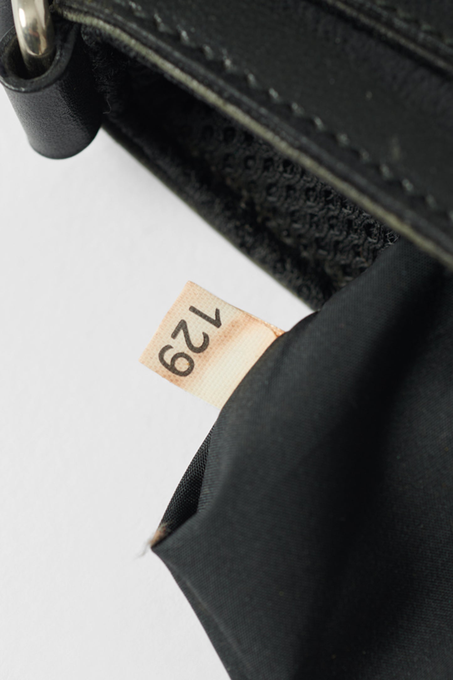 Vintage Black Leather & Neoprene Perforated Bag