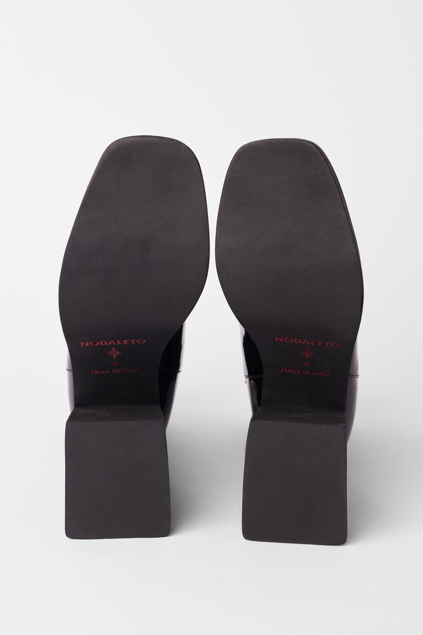 Chunky Platform Patent Black Boots