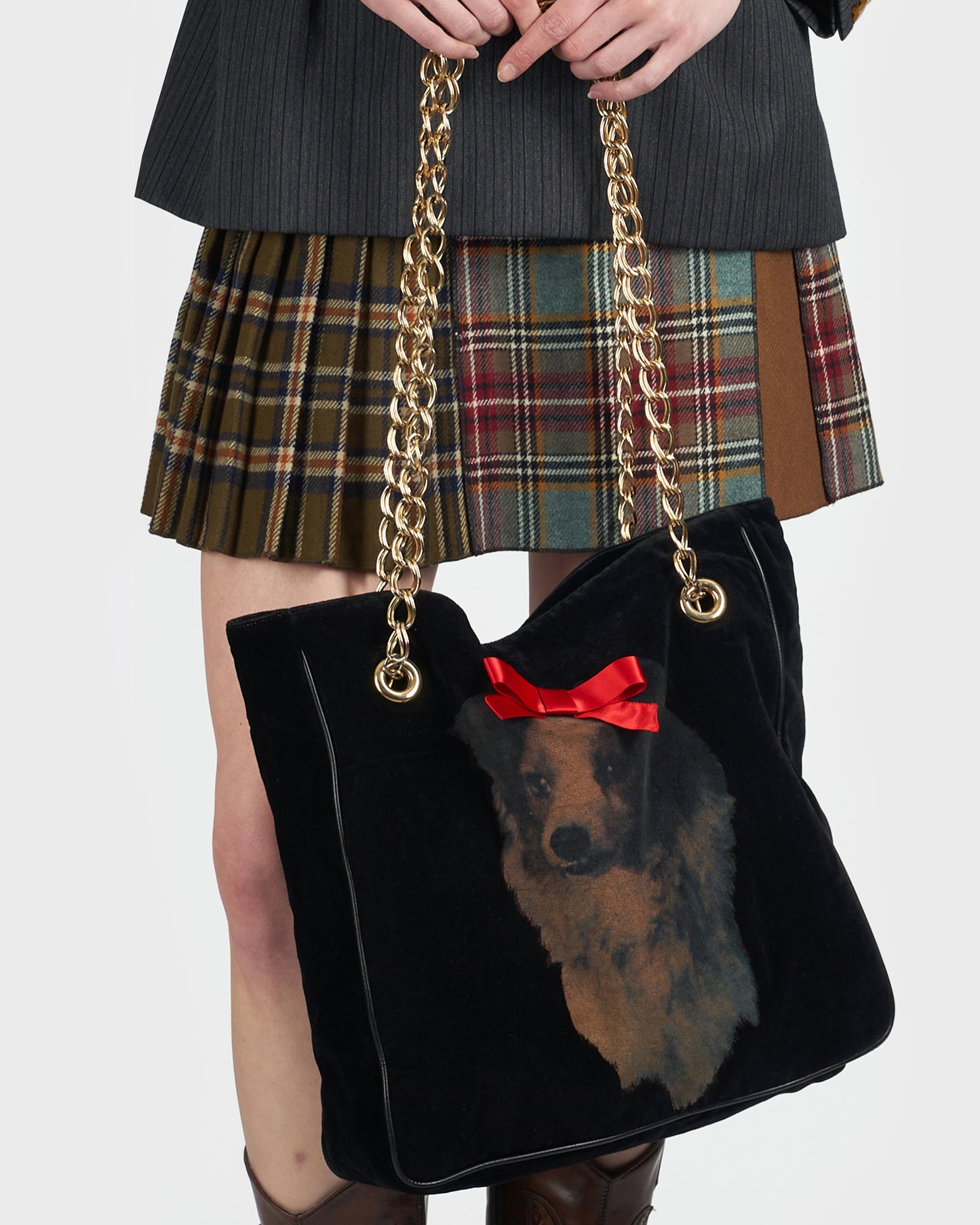 Vintage F/W 1993 Dog Print Shoulder Bag