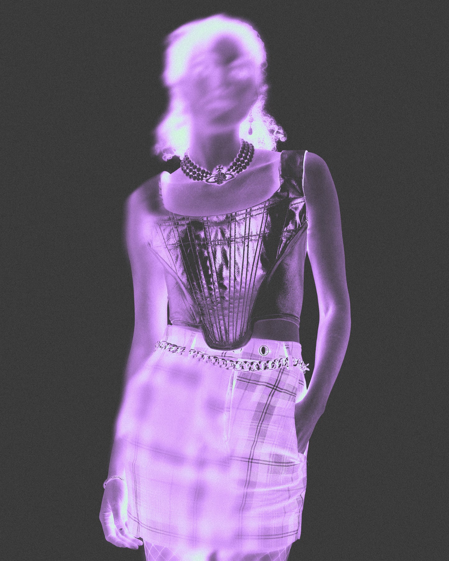 Vintage F/W 1988 Time Machine Metallic Corset