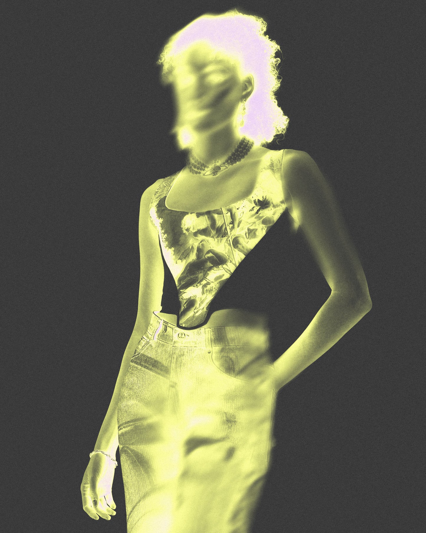 Vintage F/W 1990/91 Runway Boucher Print Corset