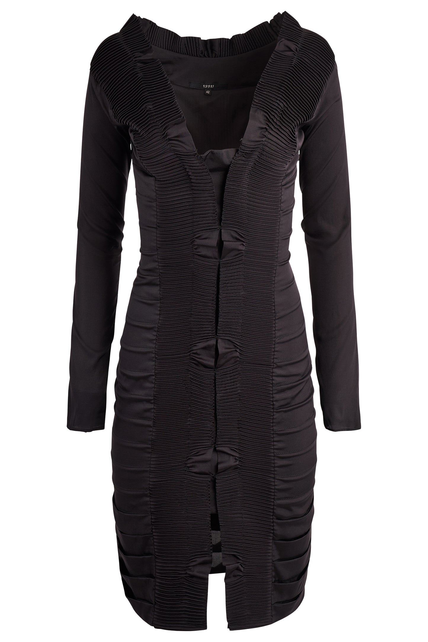 Vintage Gucci By Tom Ford F/W 2004 Runway Silk Plissé Dress