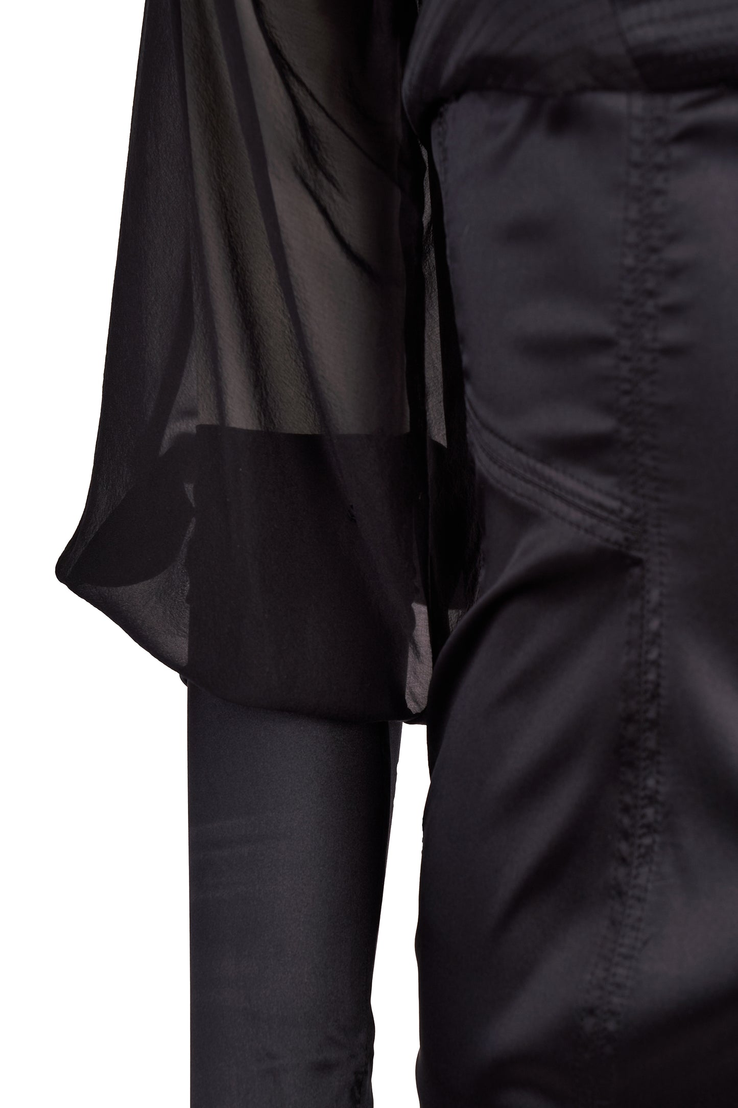 Vintage Gucci 2003 By Tom Ford Satin Silk Black Dress