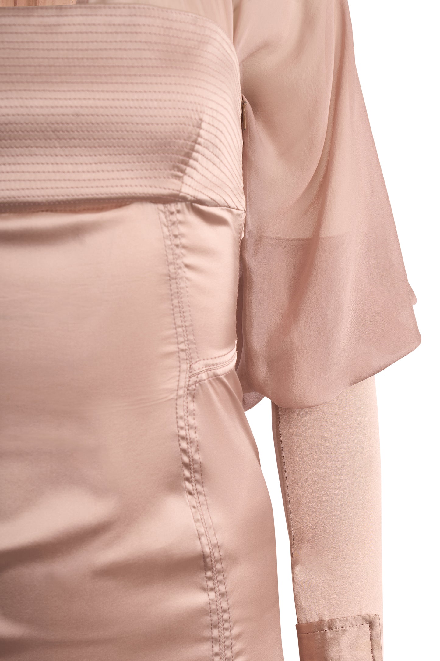 Vintage Gucci 2003 By Tom Ford Satin Silk Nude Dress