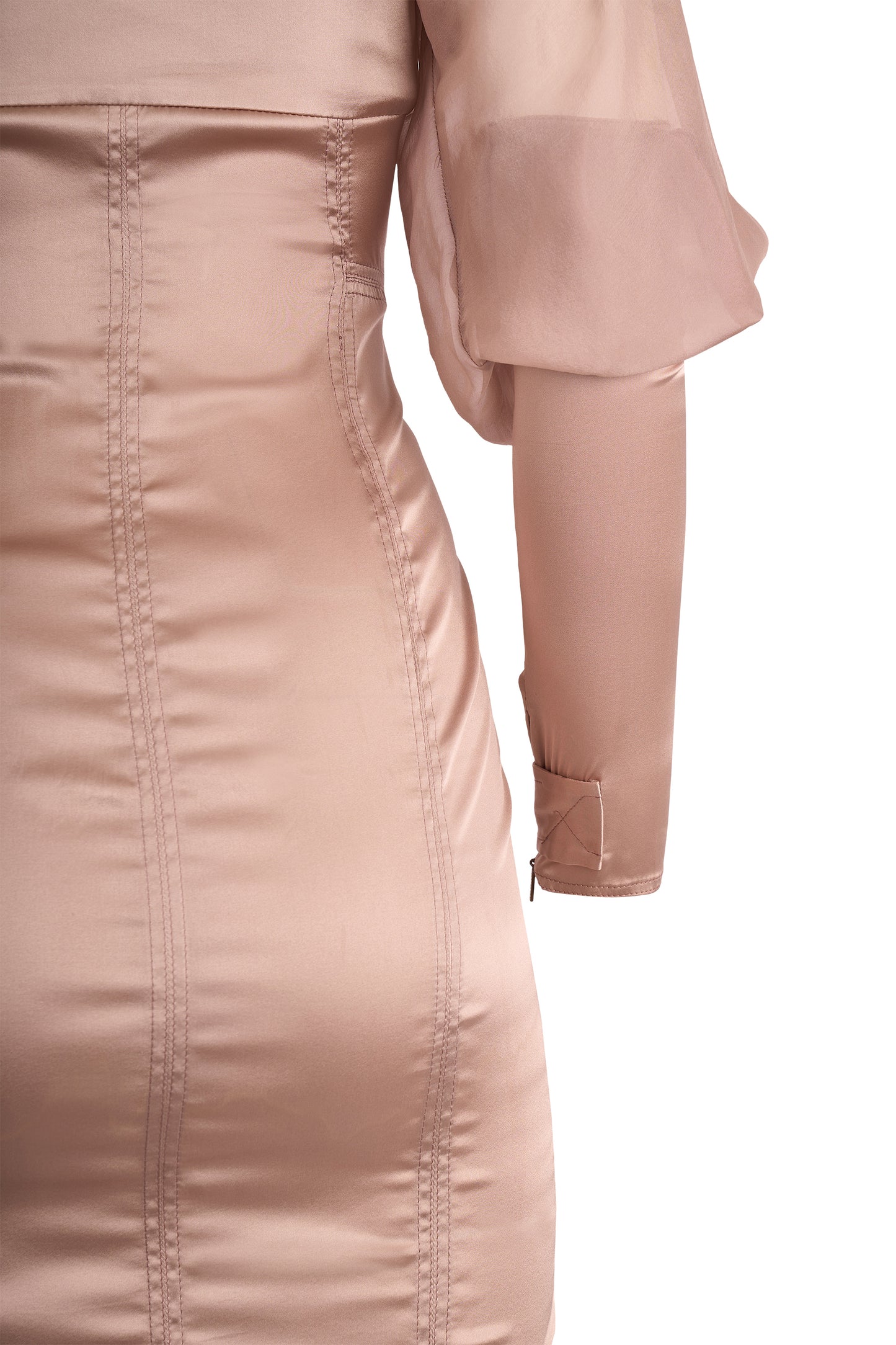 Vintage Gucci 2003 By Tom Ford Satin Silk Nude Dress