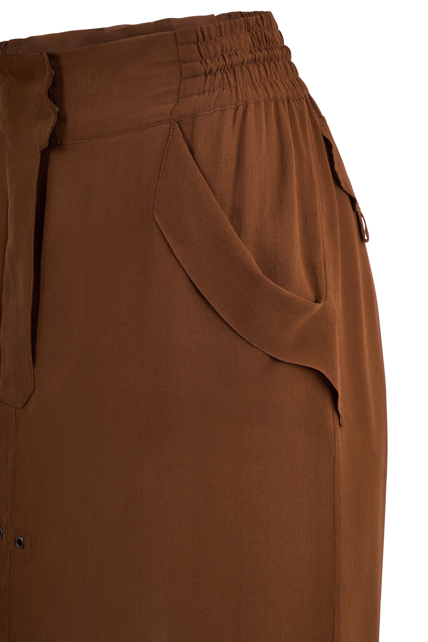 Vintage Yves Saint Laurent Rive Gauche By Tom Ford S/S 2002 Silk Brown Co Ord Set