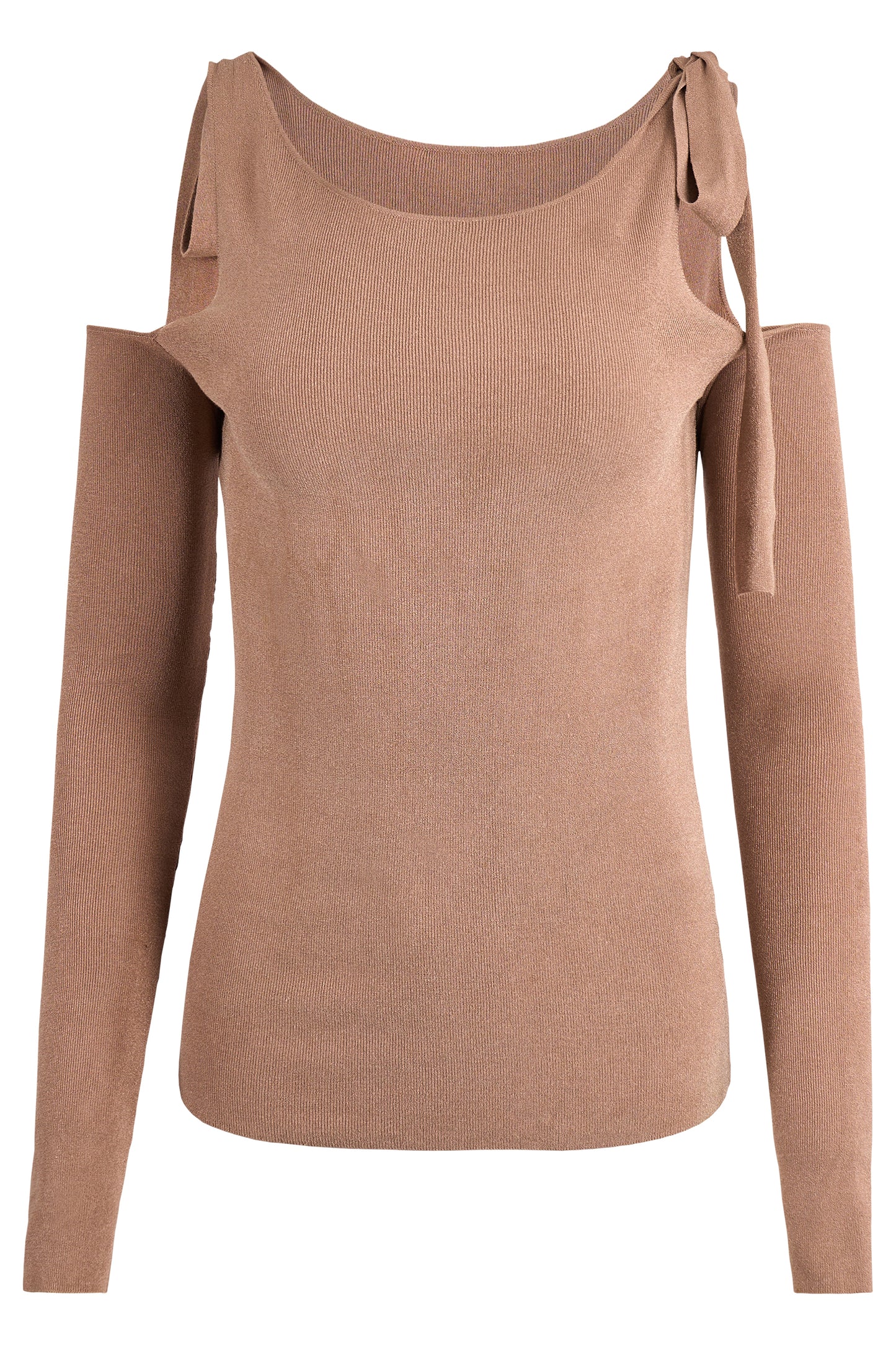 Vintage Gucci By Tom Ford Beige Open Shoulder Top
