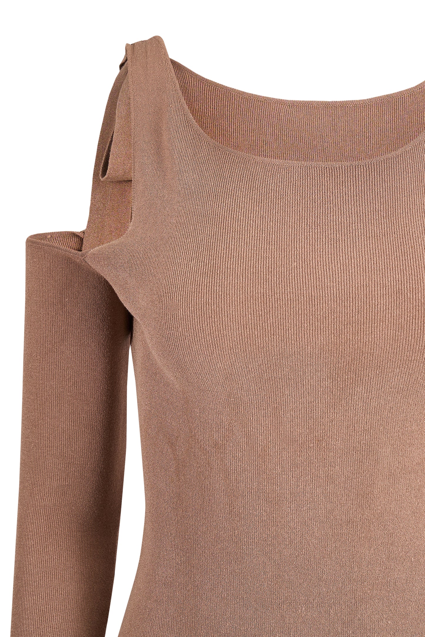 Vintage Gucci By Tom Ford Beige Open Shoulder Top