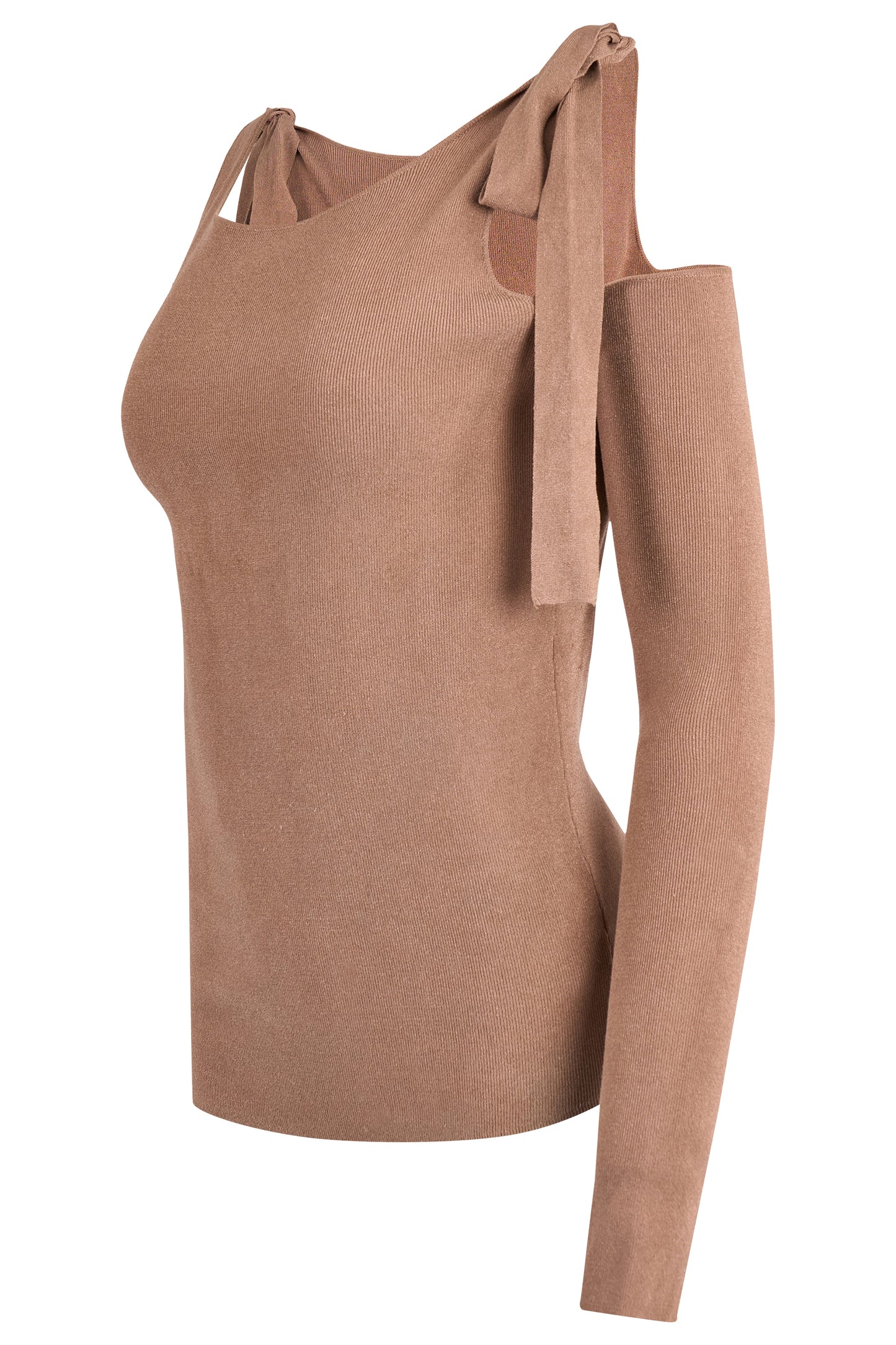 Vintage Gucci By Tom Ford Beige Open Shoulder Top