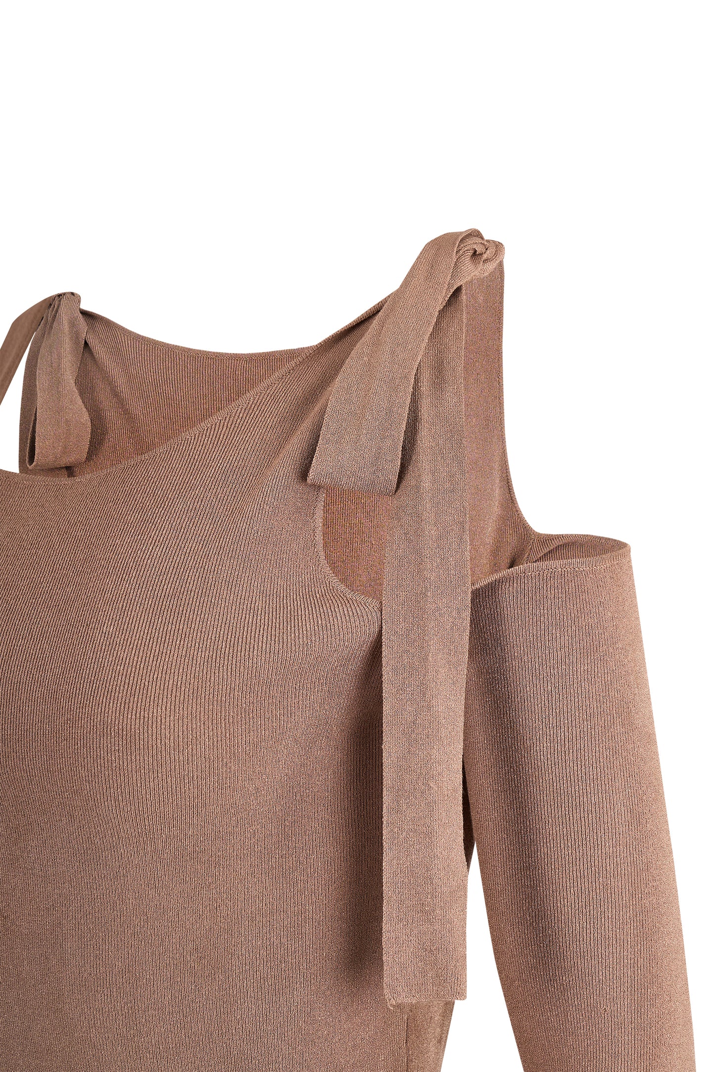 Vintage Gucci By Tom Ford Beige Open Shoulder Top