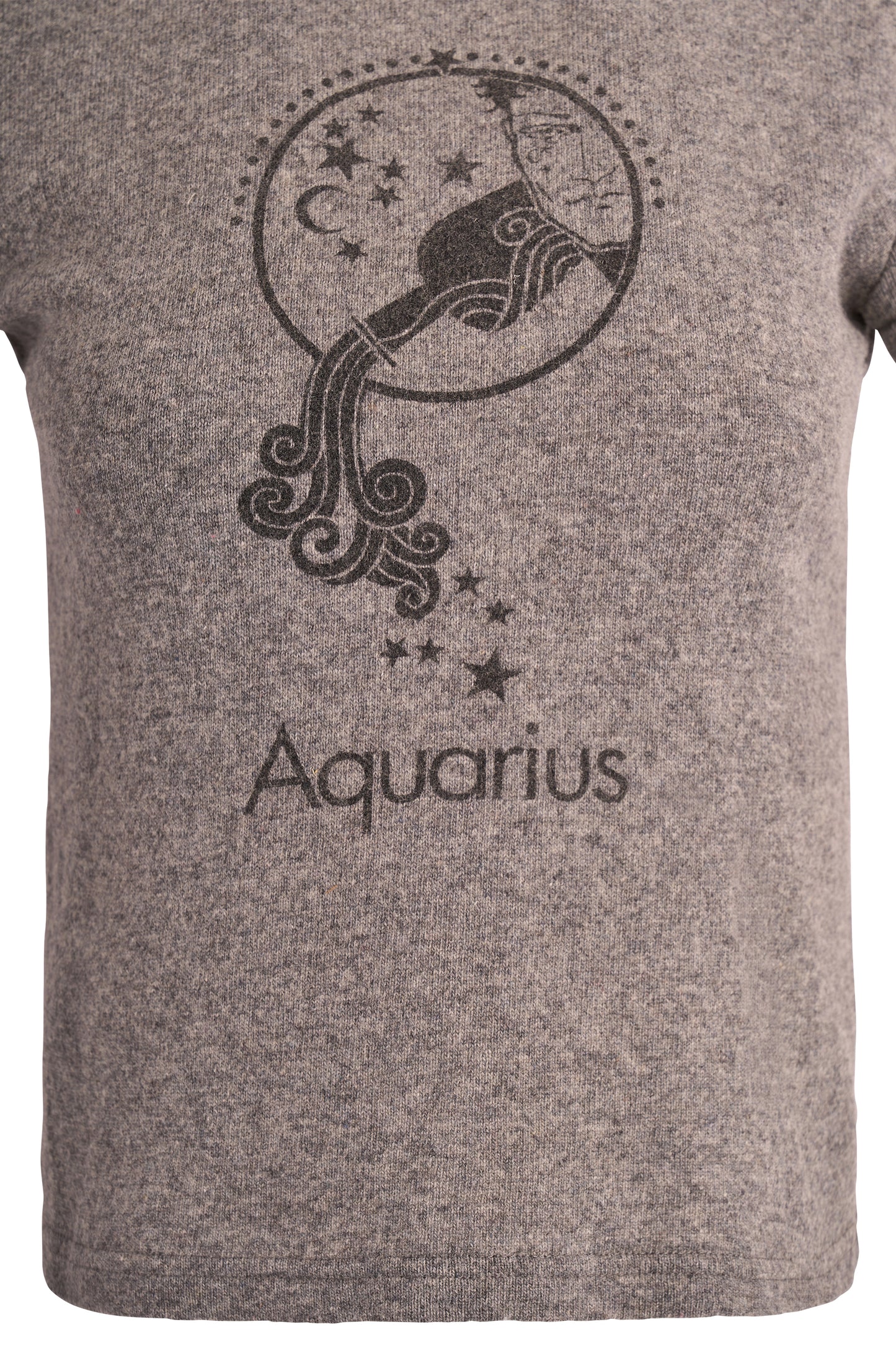 Vintage D&G Grey Knit " Aquarius" Print Top