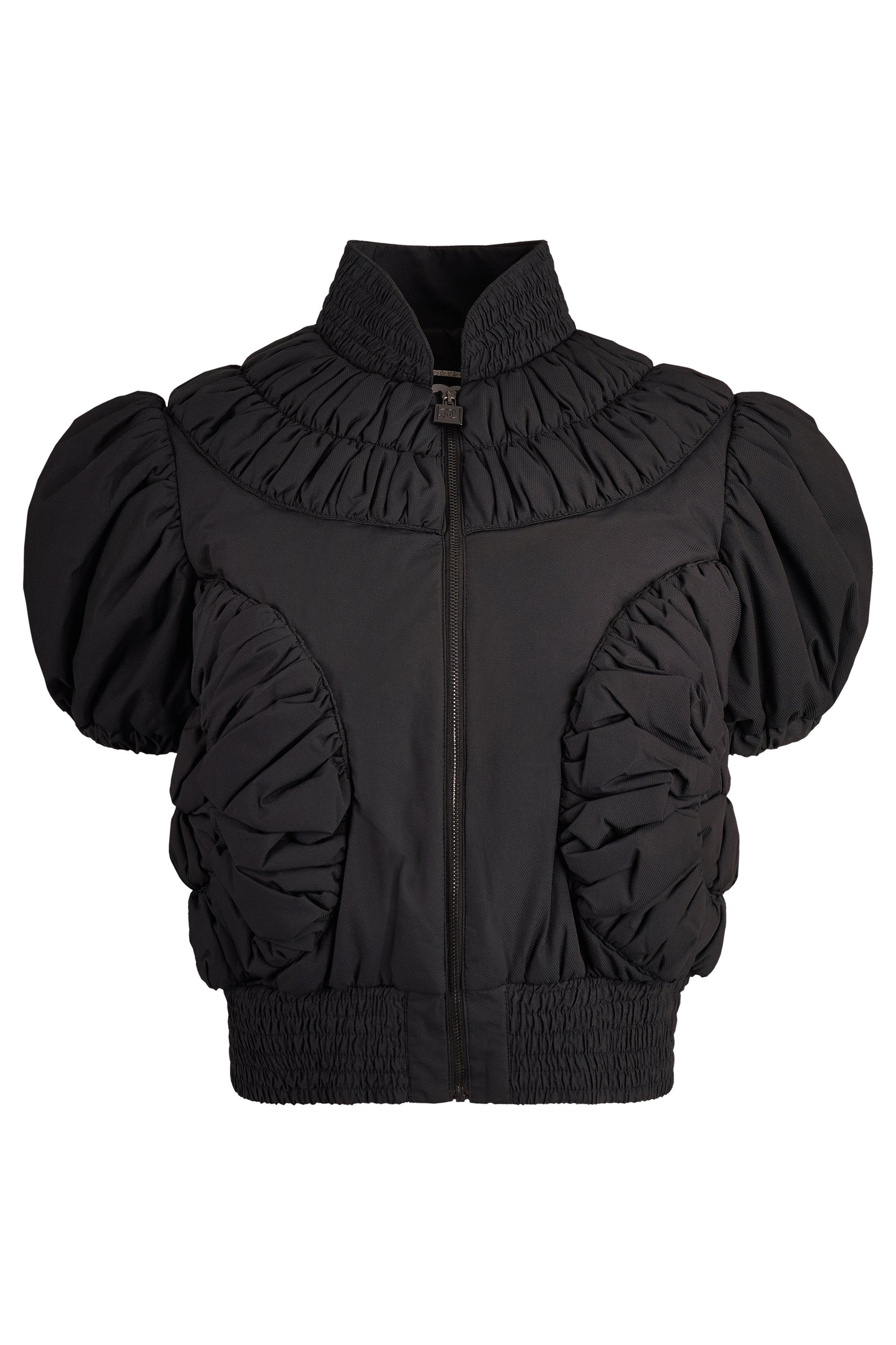 Chanel 2000's Short Sleeves Black Puffer Jacket