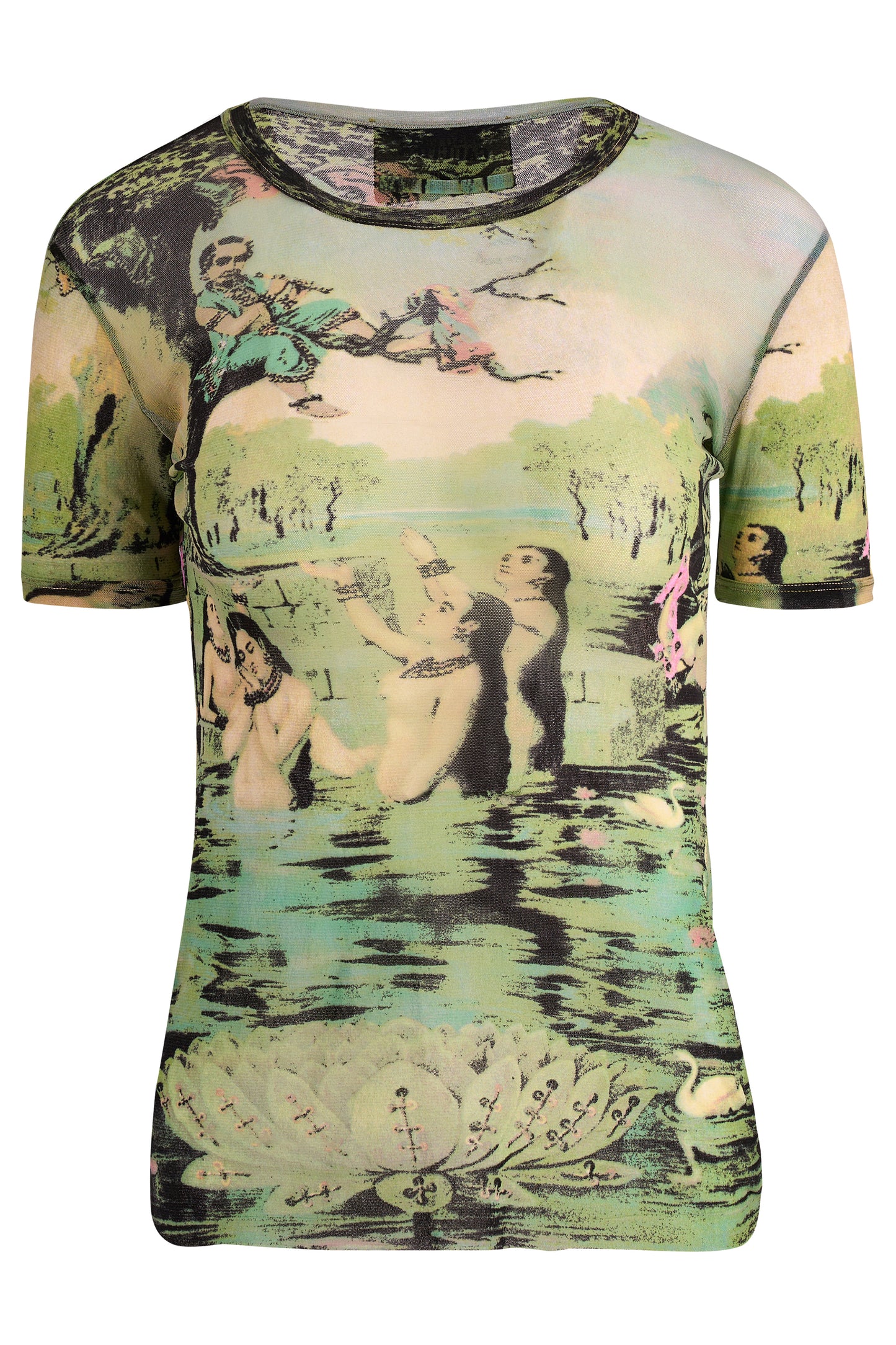 Vintage Jean Paul Gaultier 1998 Krishna Mesh Print Top