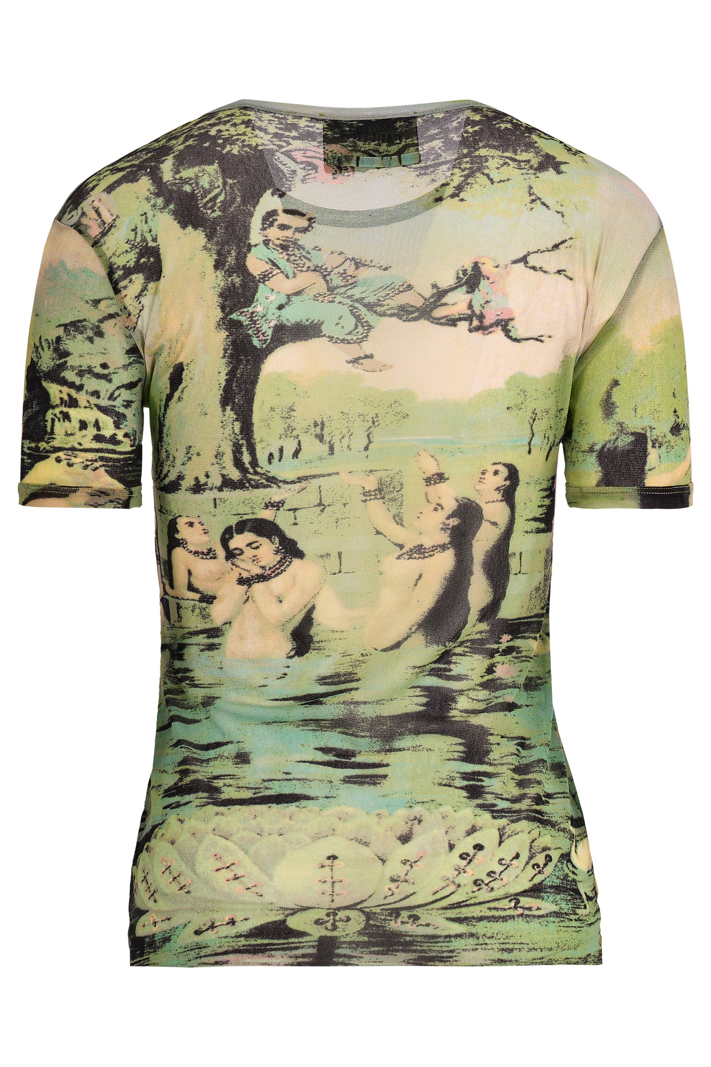Vintage Jean Paul Gaultier 1998 Krishna Mesh Print Top