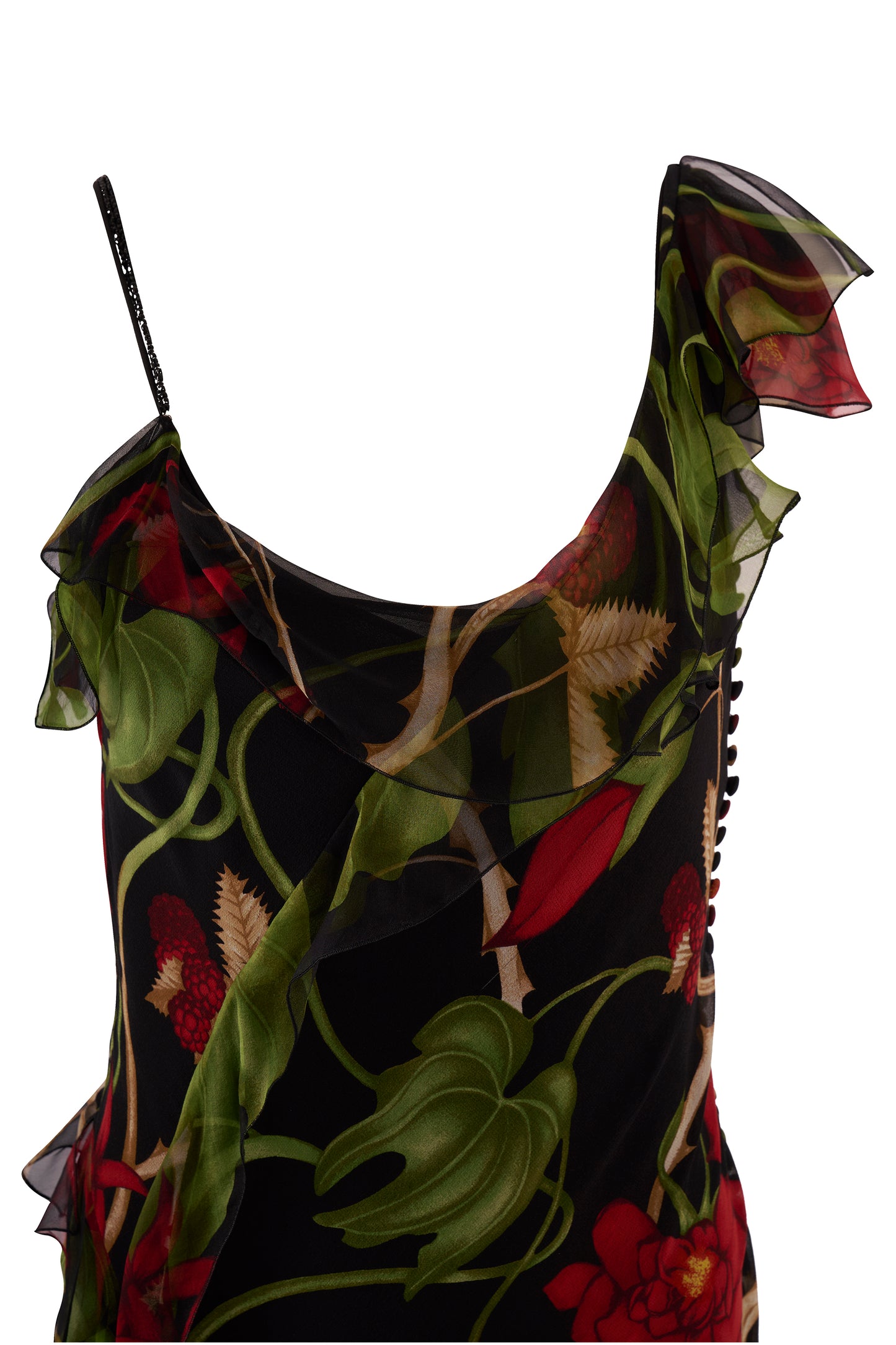 Vintage F/W 2002 Christian Dior by John Galliano Floral Bias Cut Silk Gown