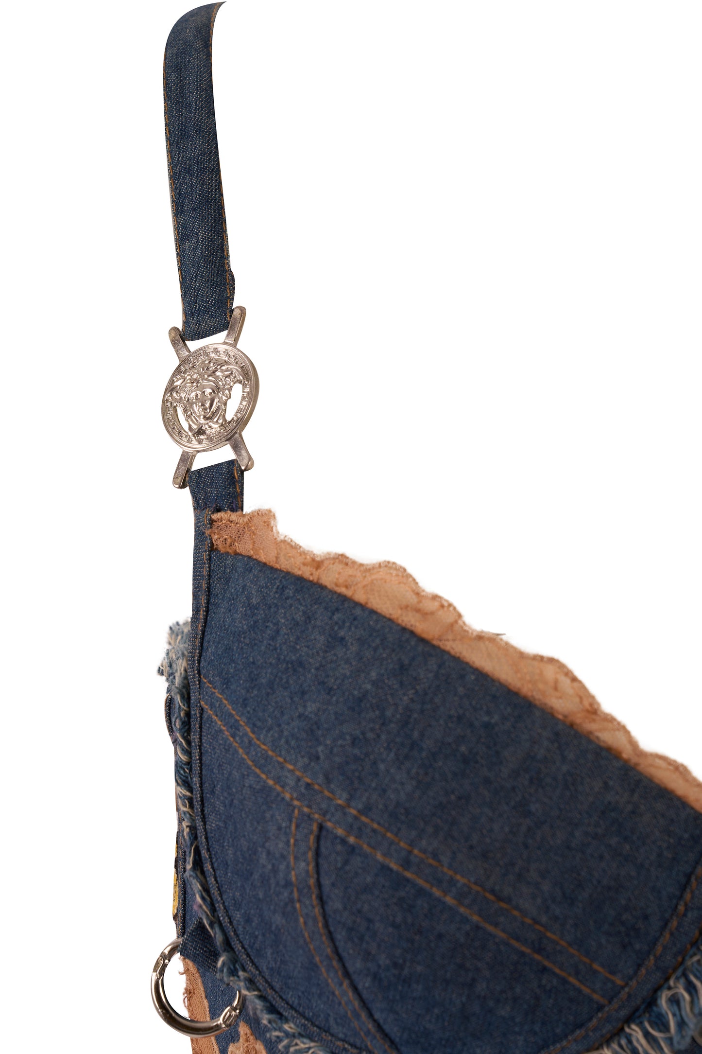 Vintage Versace S/S 2005 Couture Embellished Denim Dress