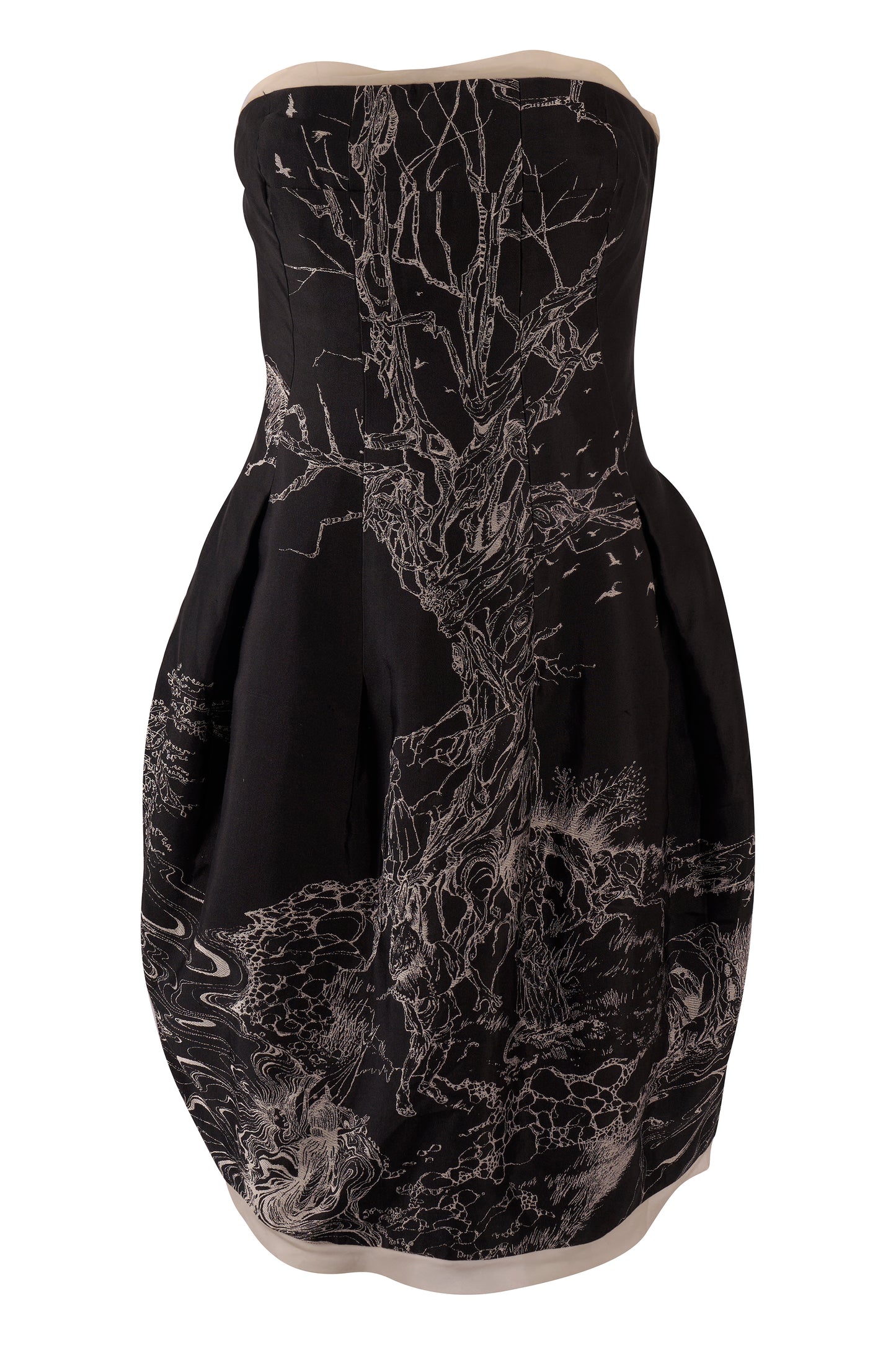 Vintage Alexander McQueen A/W 2008 Bustier Tree Print Dress
