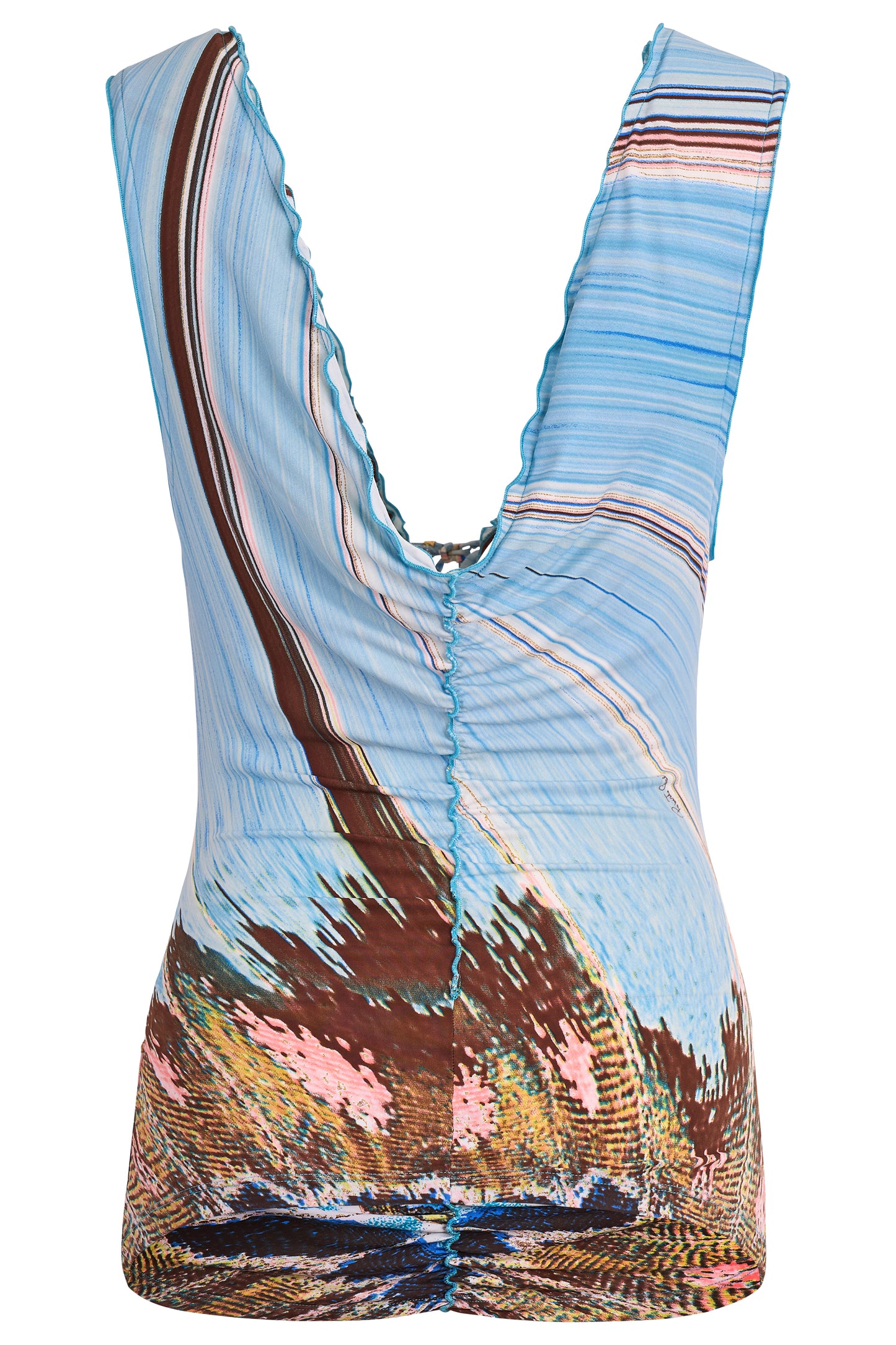 Roberto Cavalli S/S 2004 Runway Feather Print Top