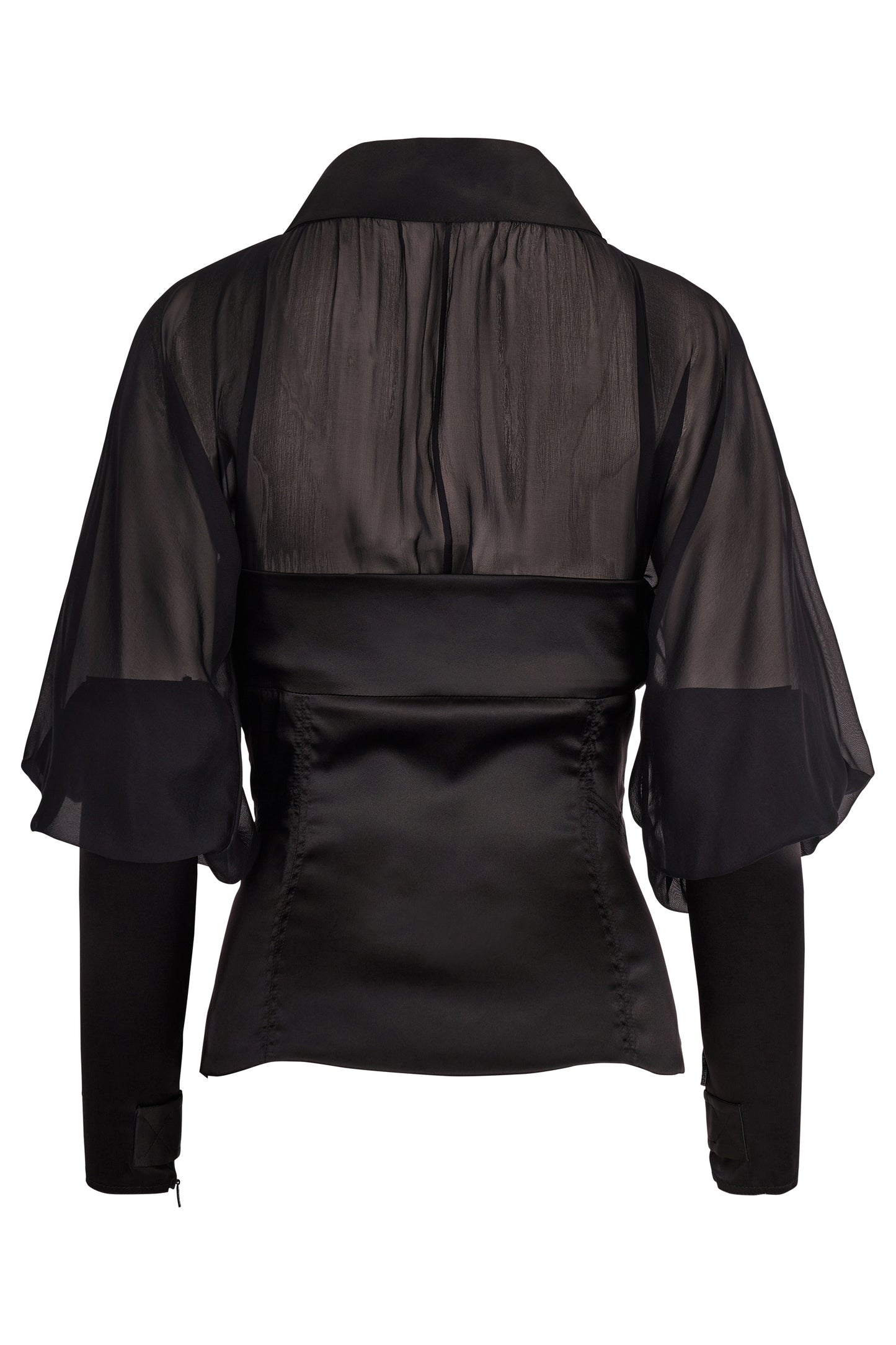Gucci by Tom Ford A/W 2003 Black Silk Sheer Blouse