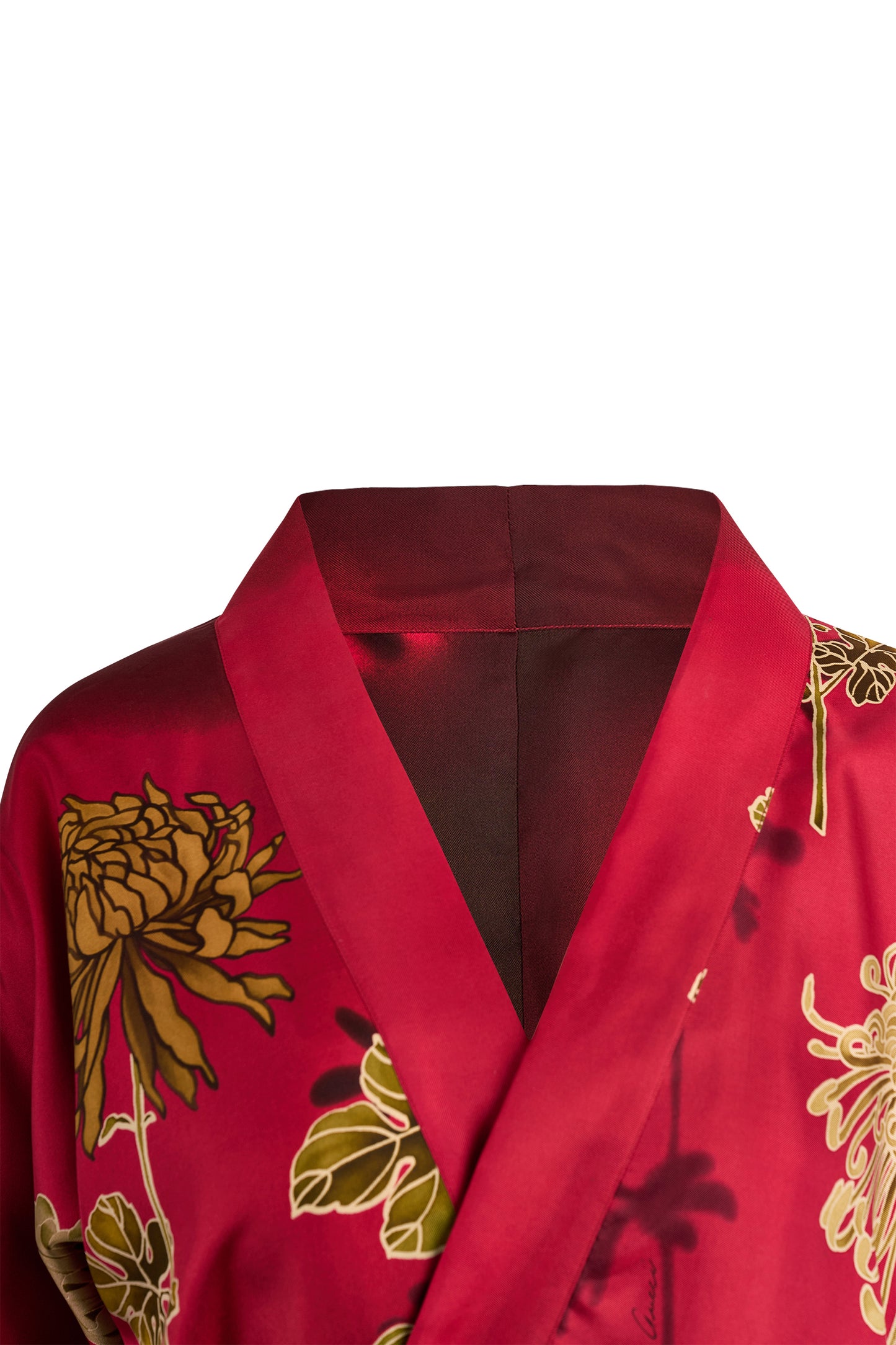 Vintage Gucci by Tom Ford S/S 2001 Floral Red Silk Kimono