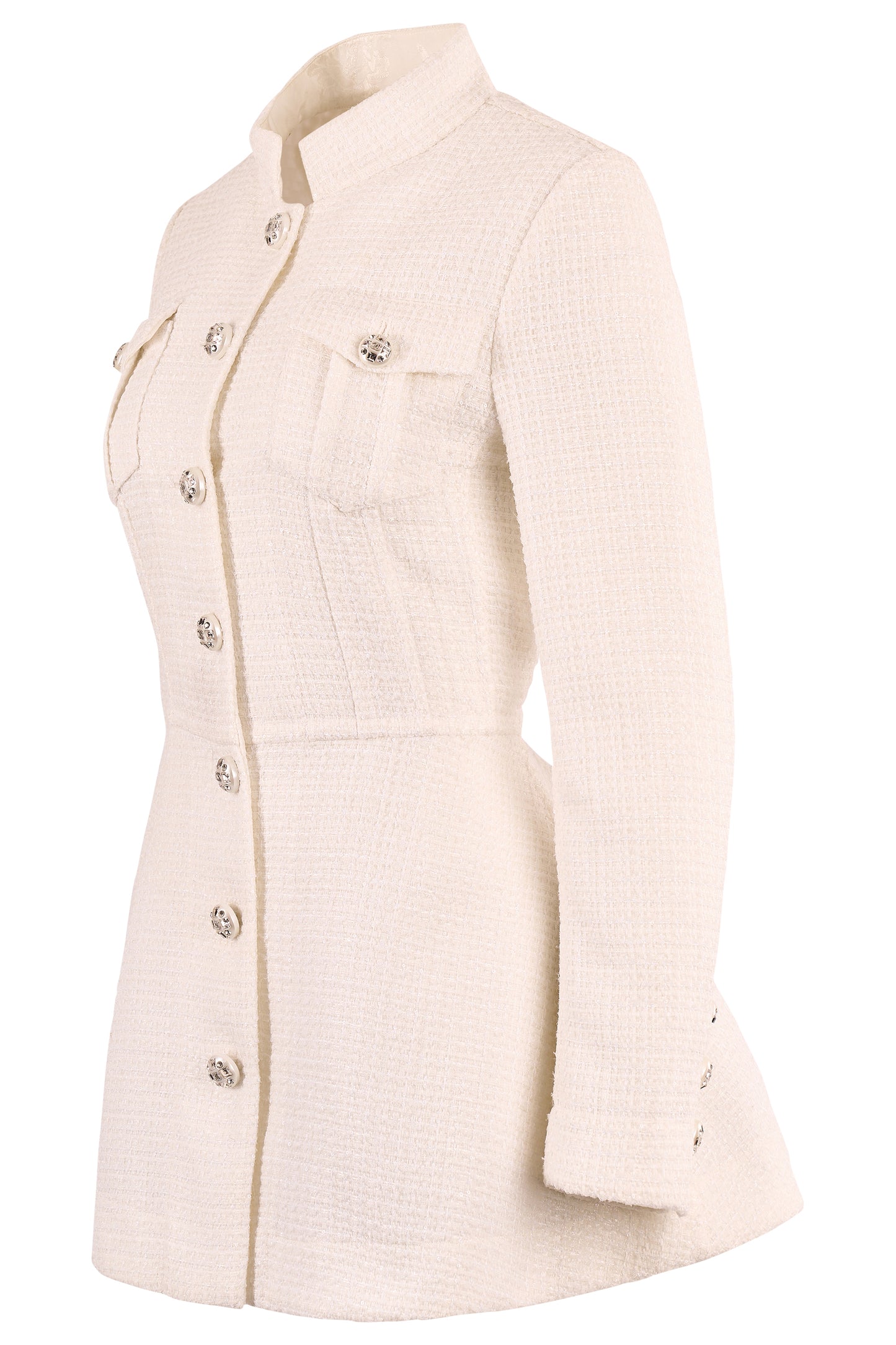 Chanel S/S 2023 White Tweed Jacket