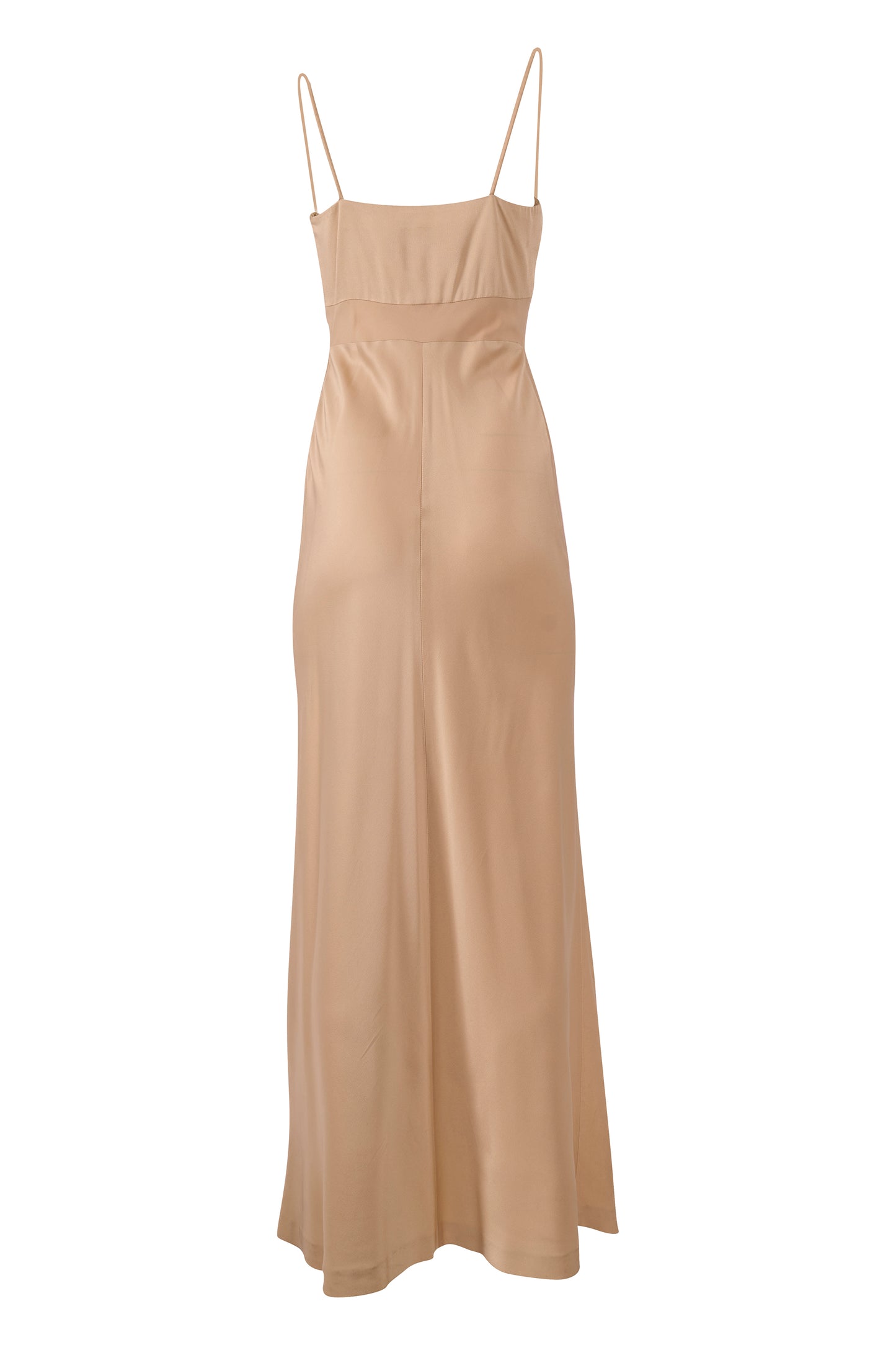 Vintage 1990's Gianfranco Ferre Beige Gold Satin Dress
