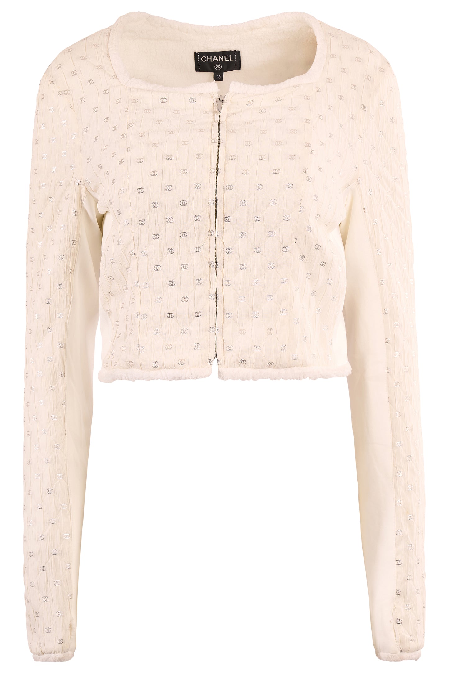 Chanel A/W 2021 Quilted "CC" Monogram Lined Fur Jacket
