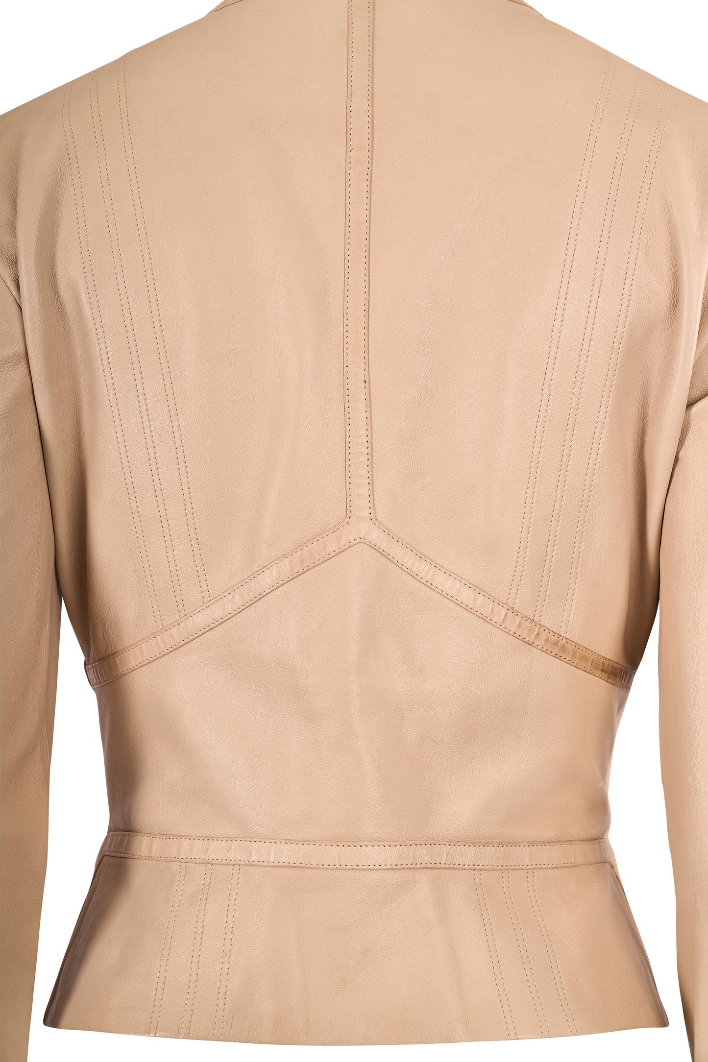 Vintage Gucci By Tom Ford Nude Leather Jacket