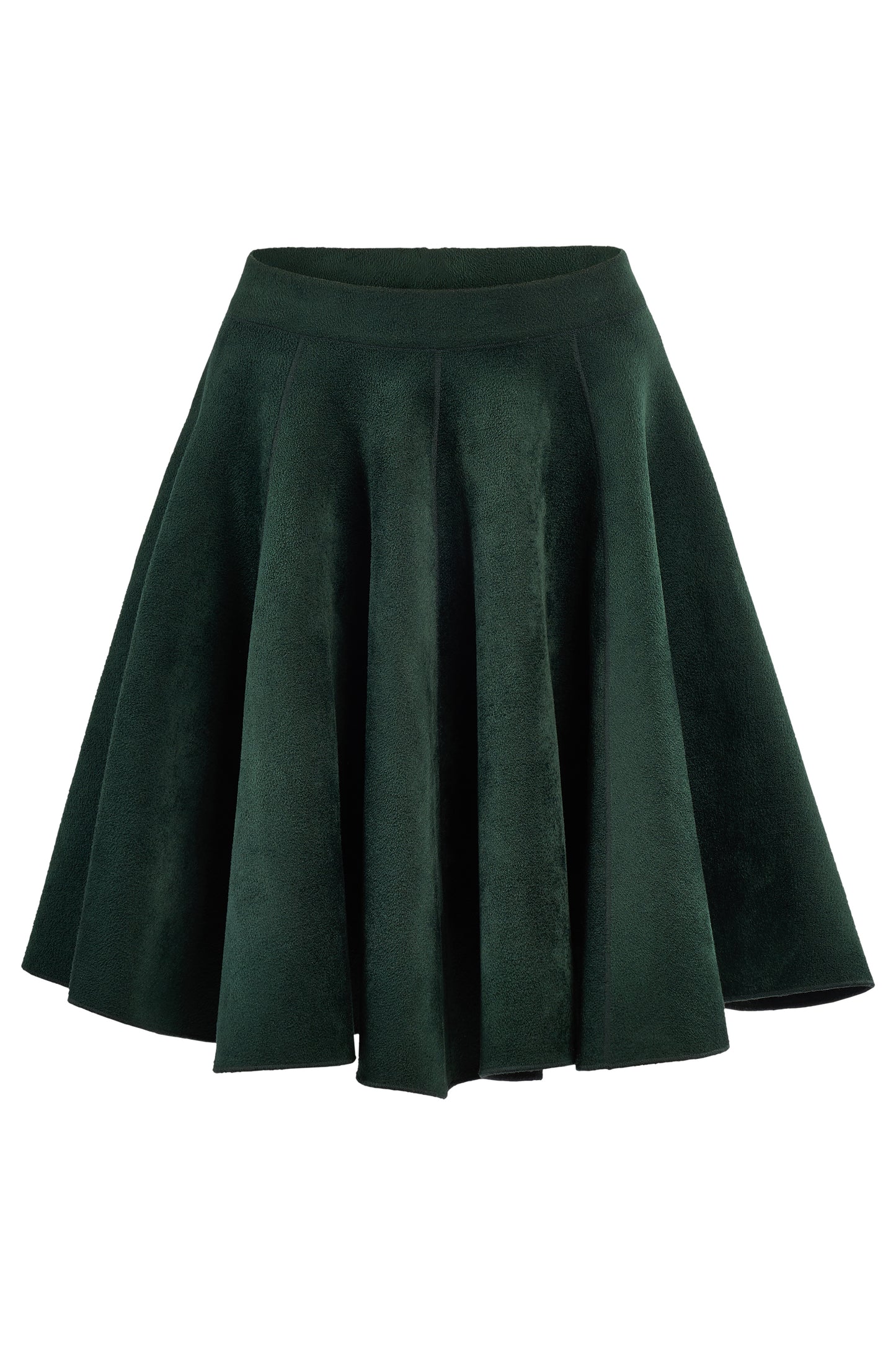 Azzedine Alaïa Wool Blend Green Sculptural Skirt