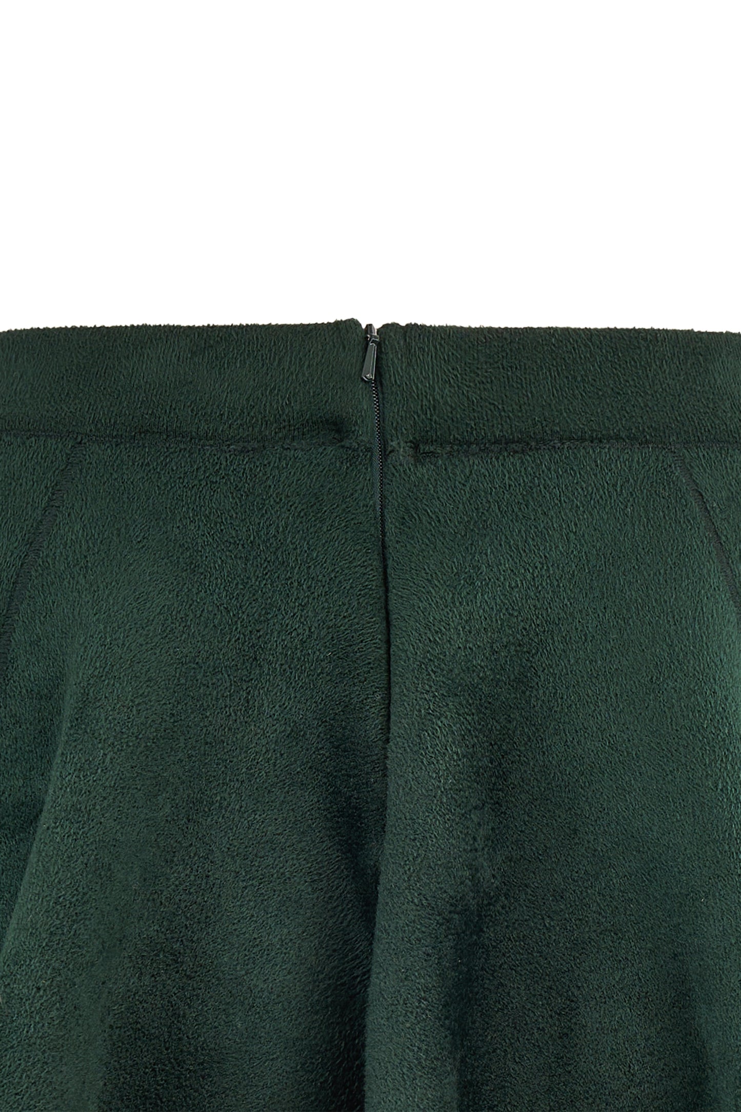 Azzedine Alaïa Wool Blend Green Sculptural Skirt