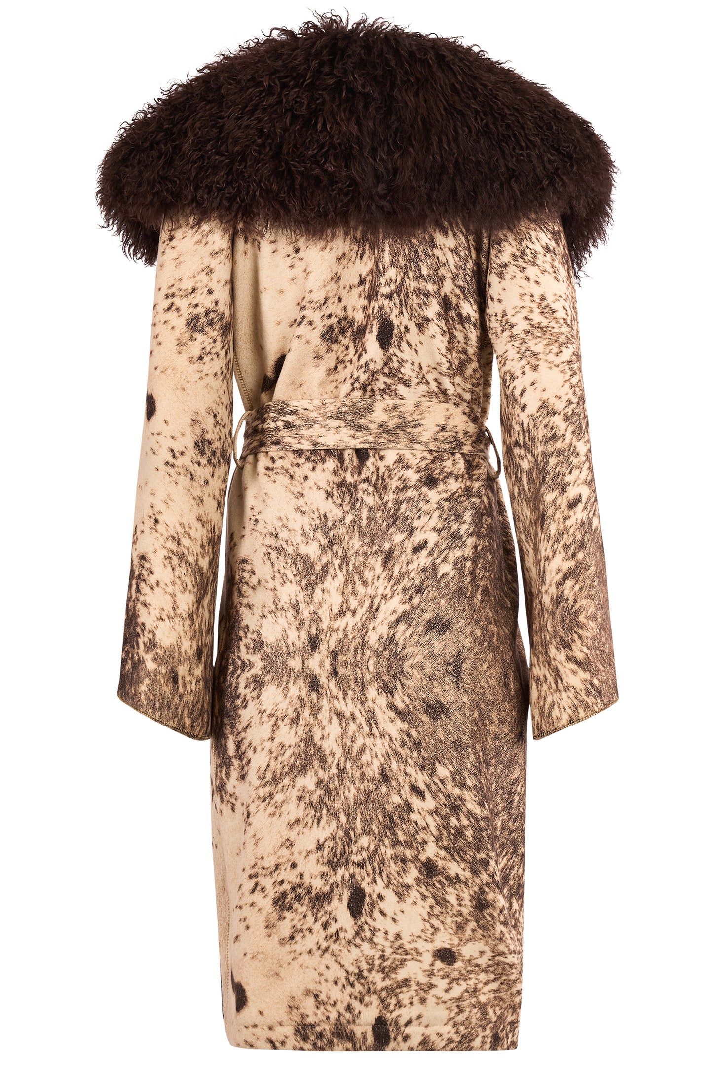 Vintage Roberto Cavalli F/W 1999 Wool Shearling Trim Coat