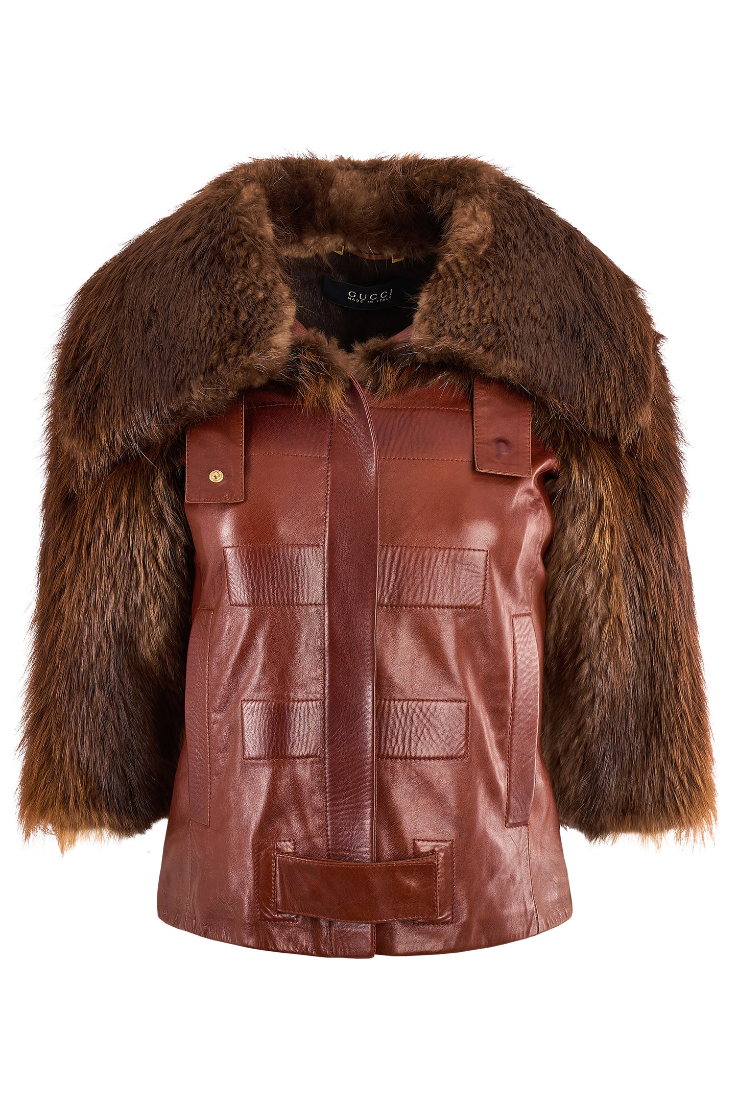 Vintage Gucci By Tom Ford F/W 2003 Leather Fur Jacket