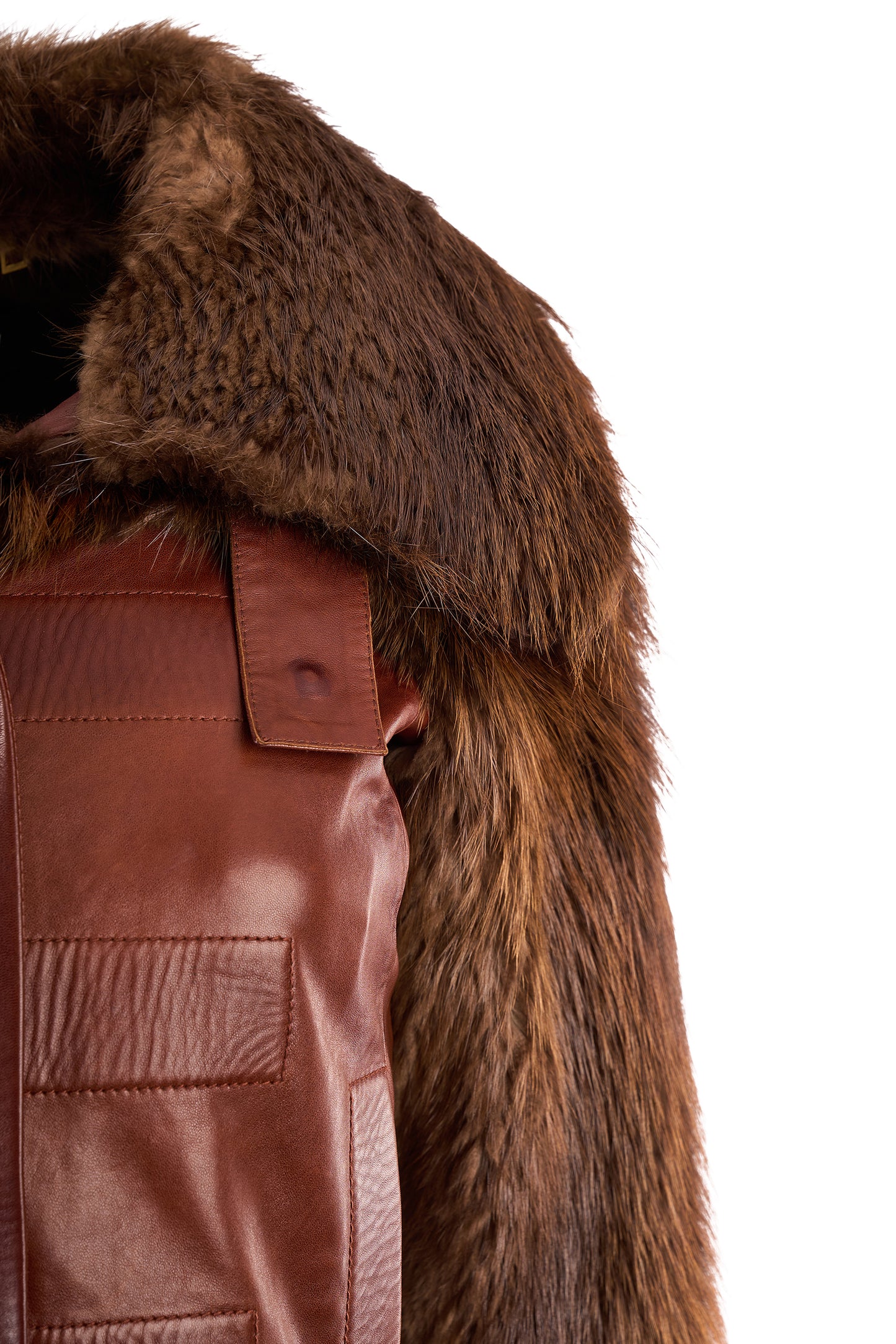 Vintage Gucci By Tom Ford F/W 2003 Leather Fur Jacket