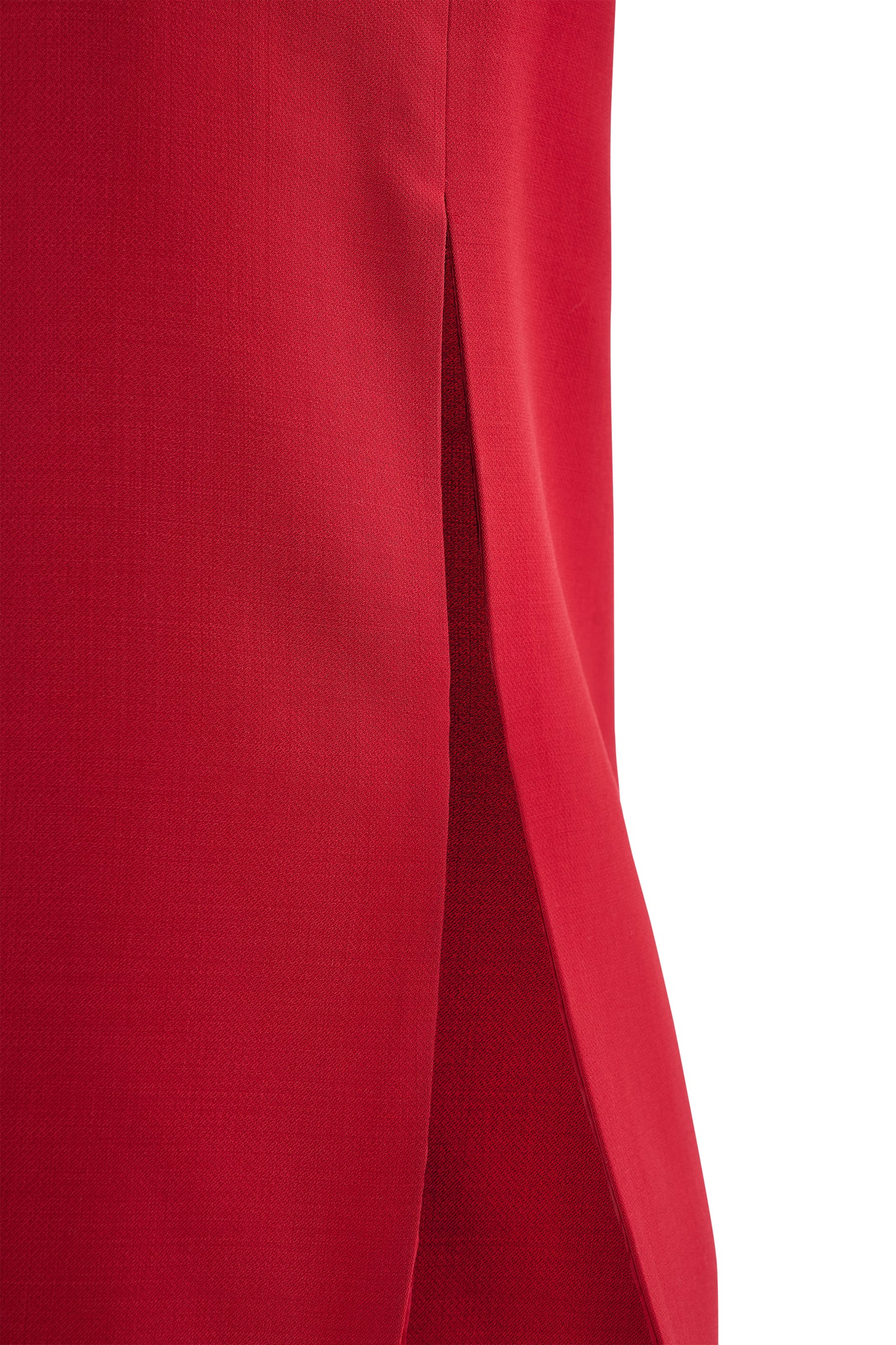 Vintage 1990's Gianni Versace Couture Red Wool Sleevless Dress