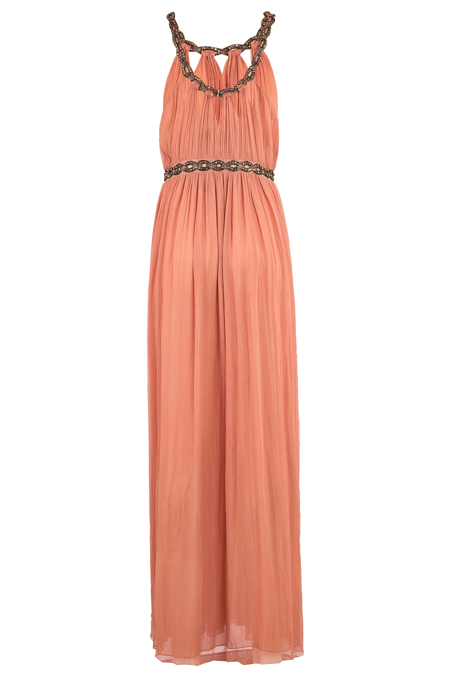 Vintage 2000's John Galliano Peach Chiffon Dress