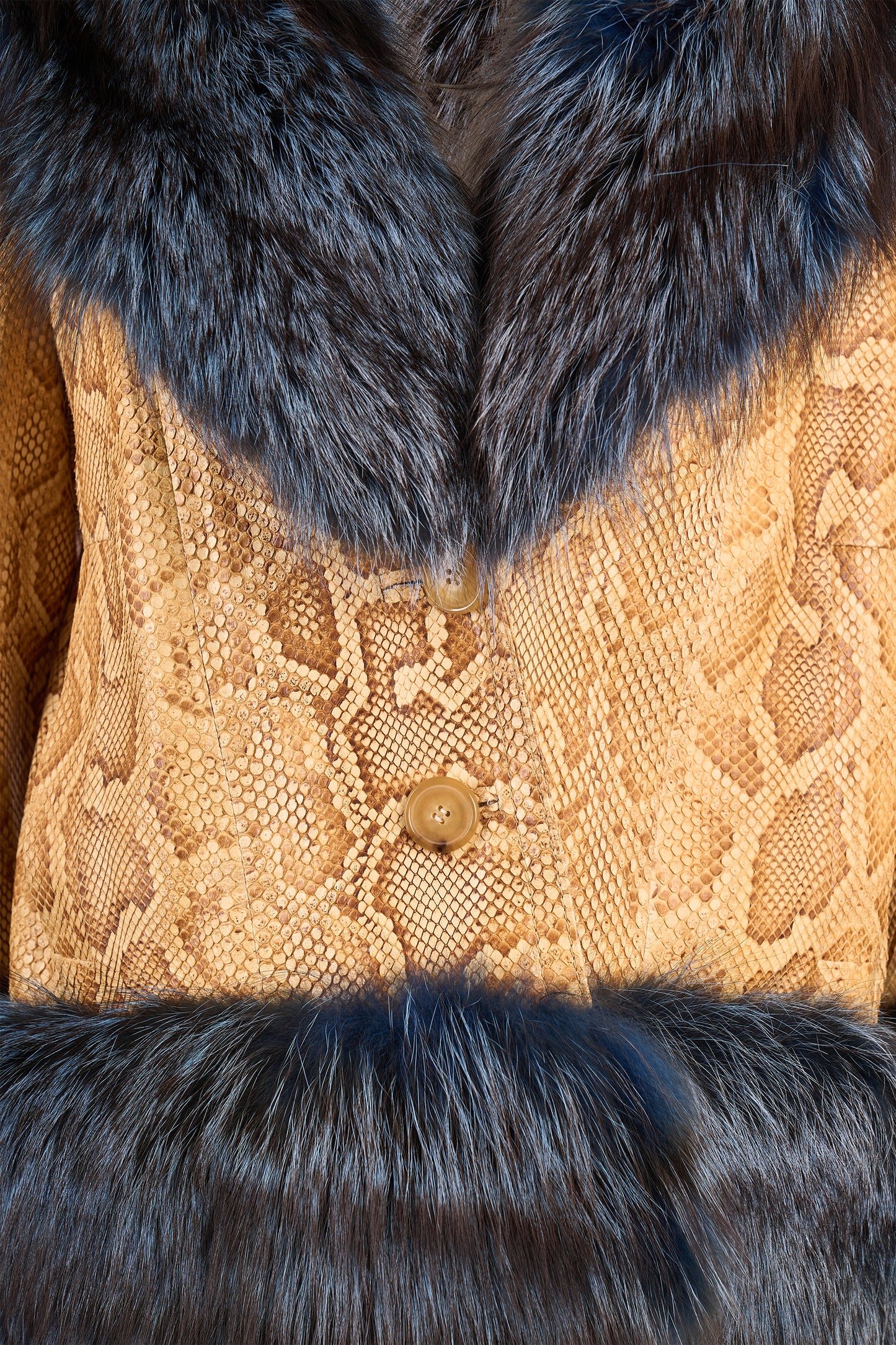 Christian Dior A/w 2010 Yellow Python and Artic Fox Jacket